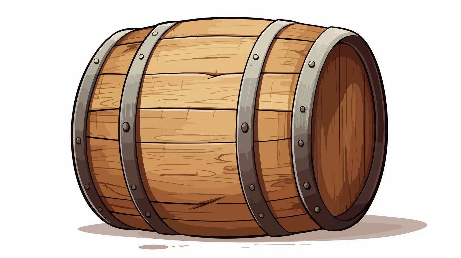 Quirky Cartoon Barrel Vector Illustration — free download from Dotvec
