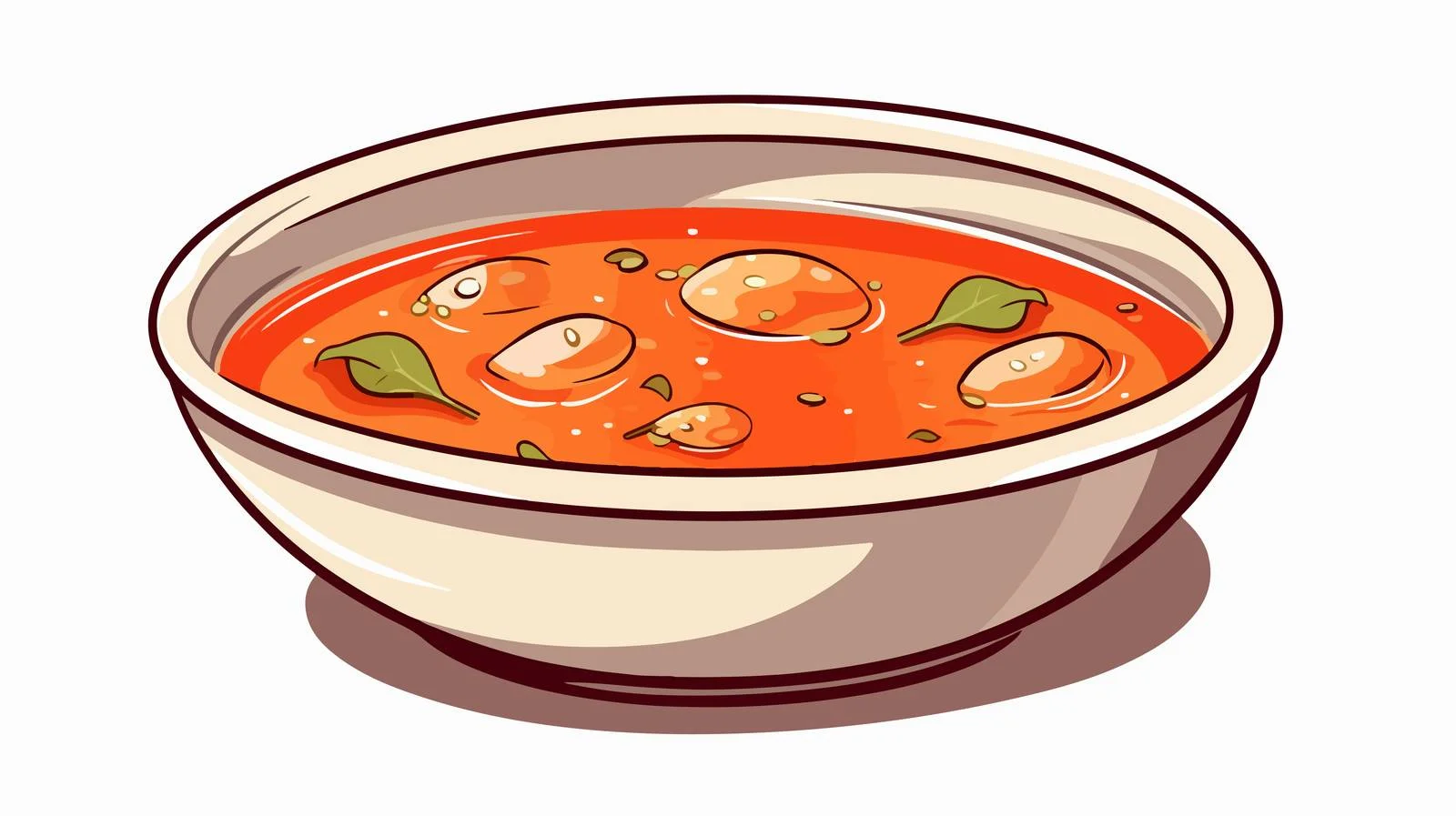 Quirky Cartoon Soup Bowl Vector Illustration — free download from Dotvec