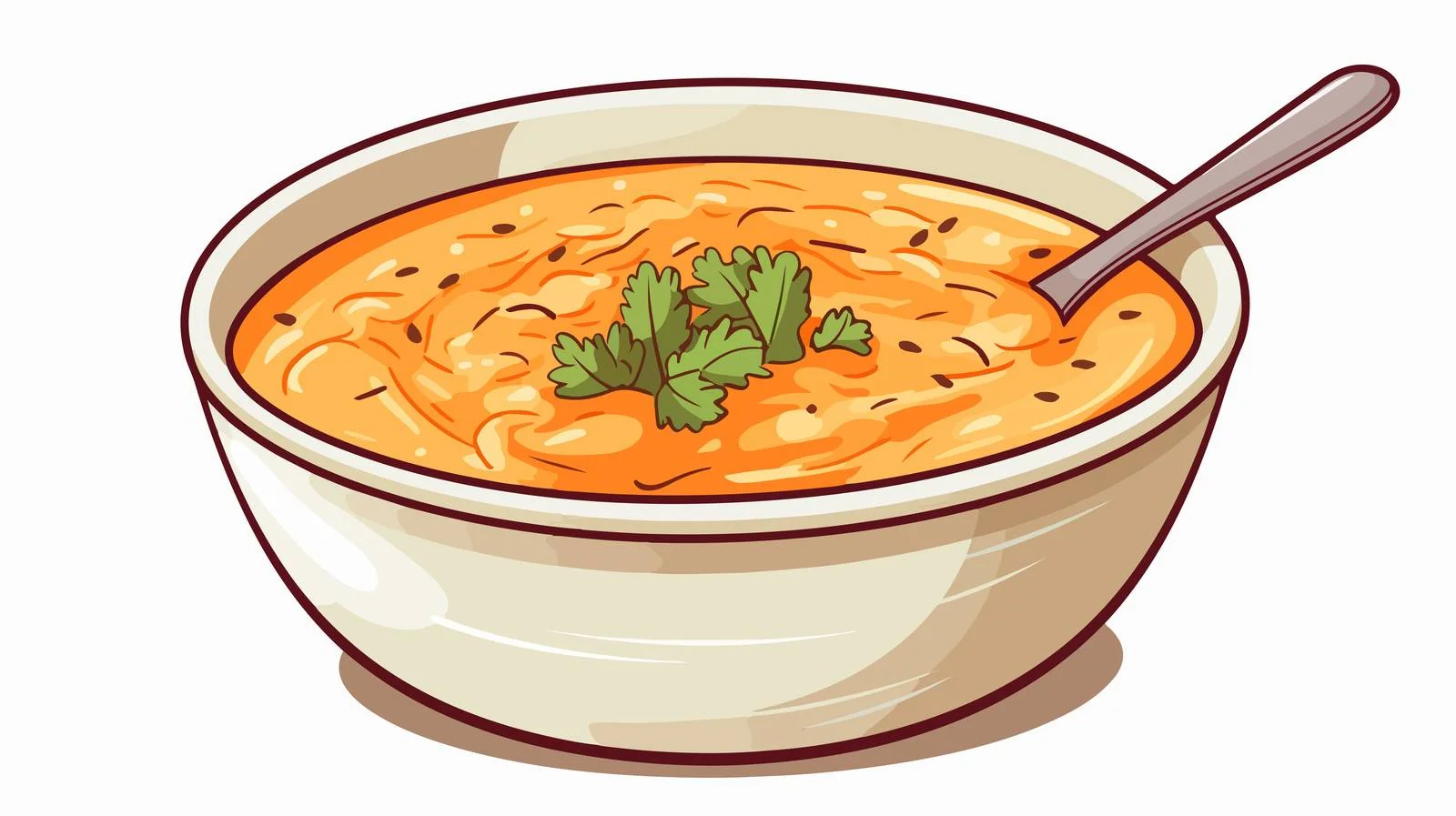 Quirky Cartoon Bowl of Soup Vector — free download from Dotvec
