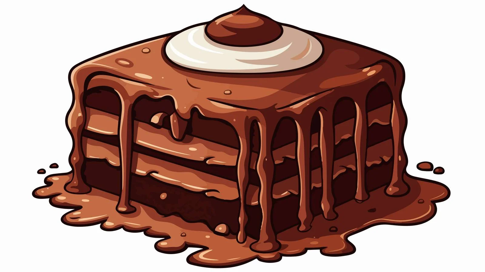 Quirky Chocolate Cake Illustration — free download from Dotvec