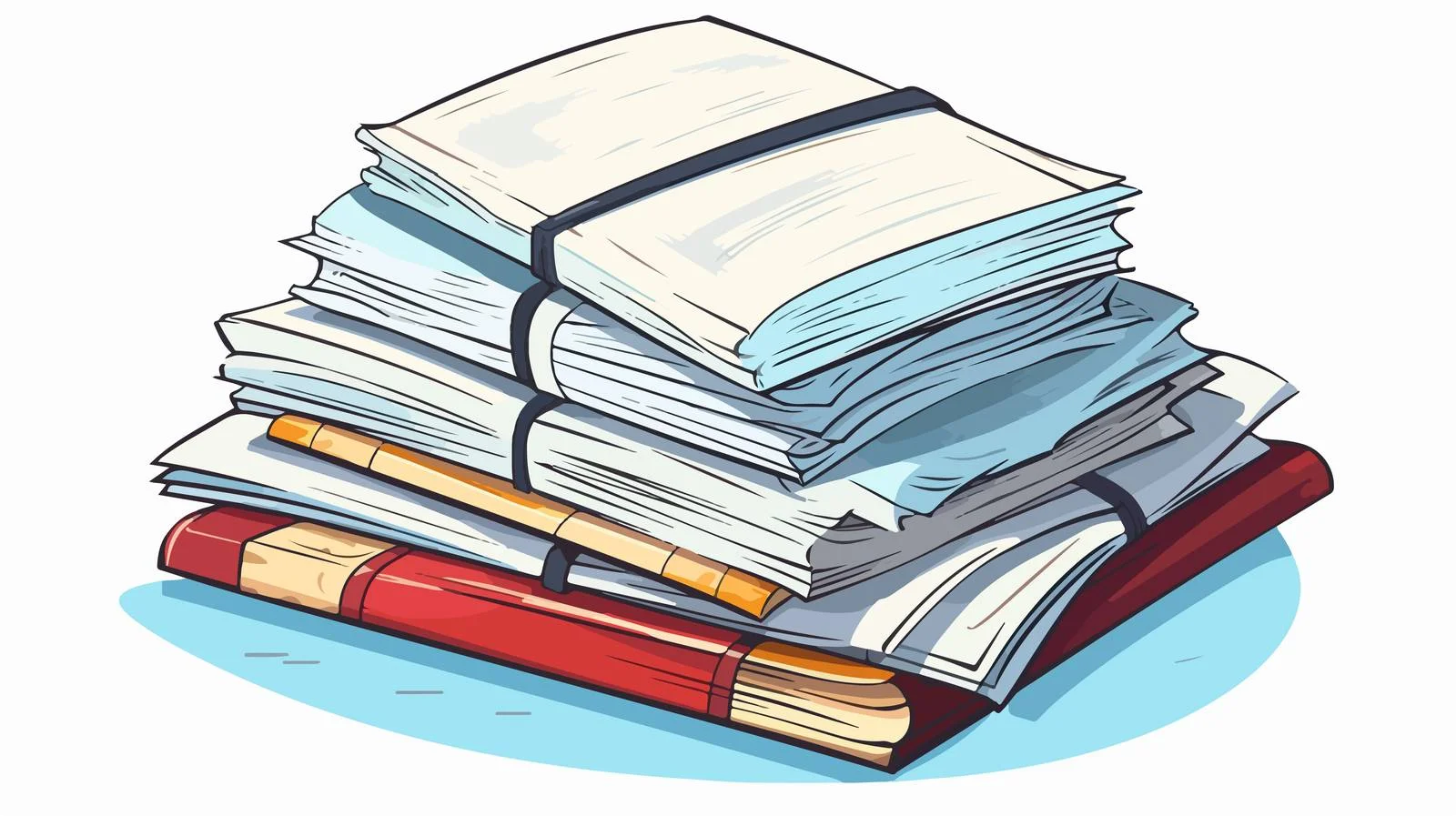 Quirky Cartoon Cross Paper Stack — free download from Dotvec