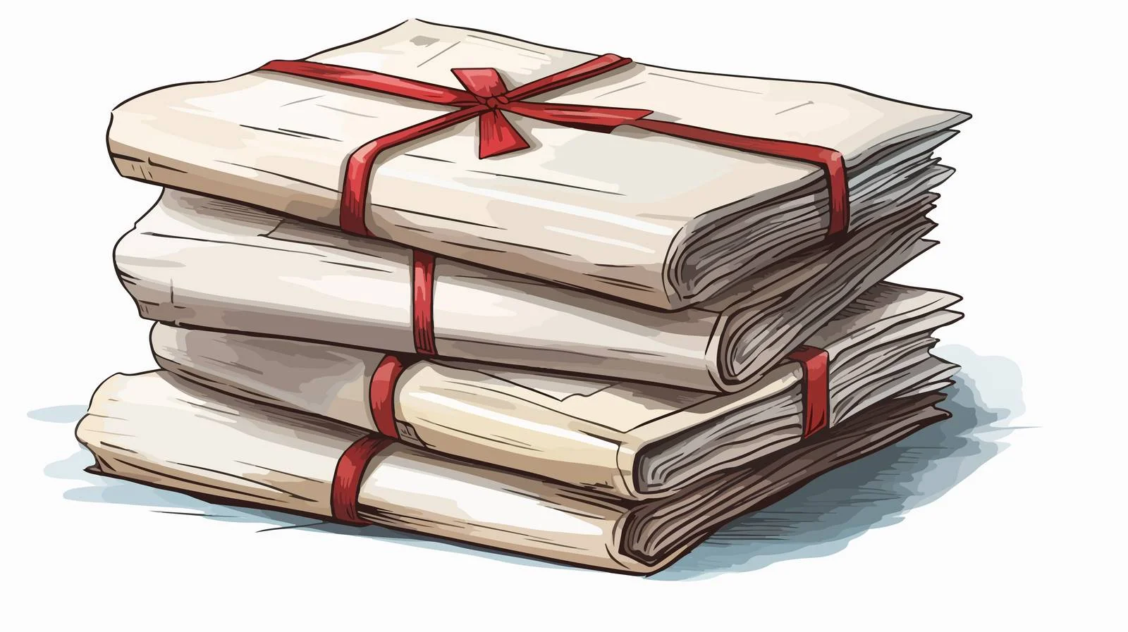 Quirky Cartoon Cross Paper Stack — free download from Dotvec