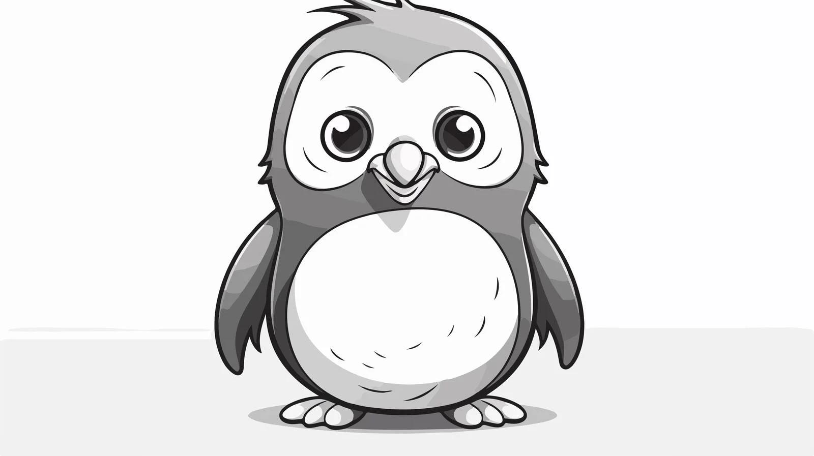 Quirky Cartoon Penguin Illustration — free download from Dotvec
