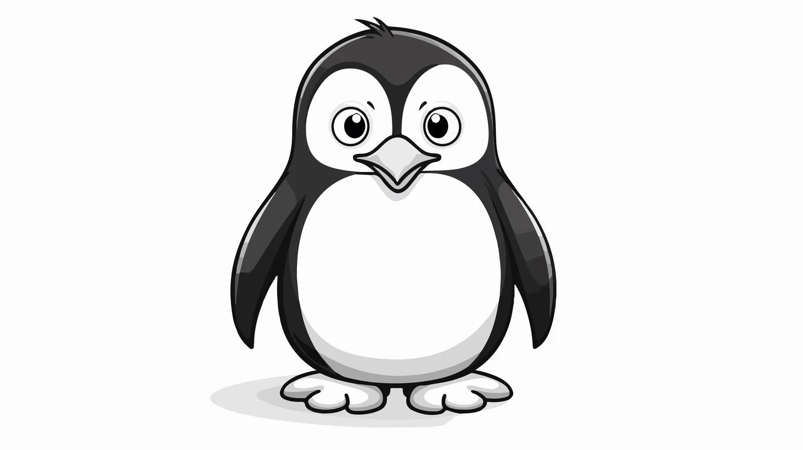 Quirky Cartoon Penguin Vector Illustration — free download from Dotvec