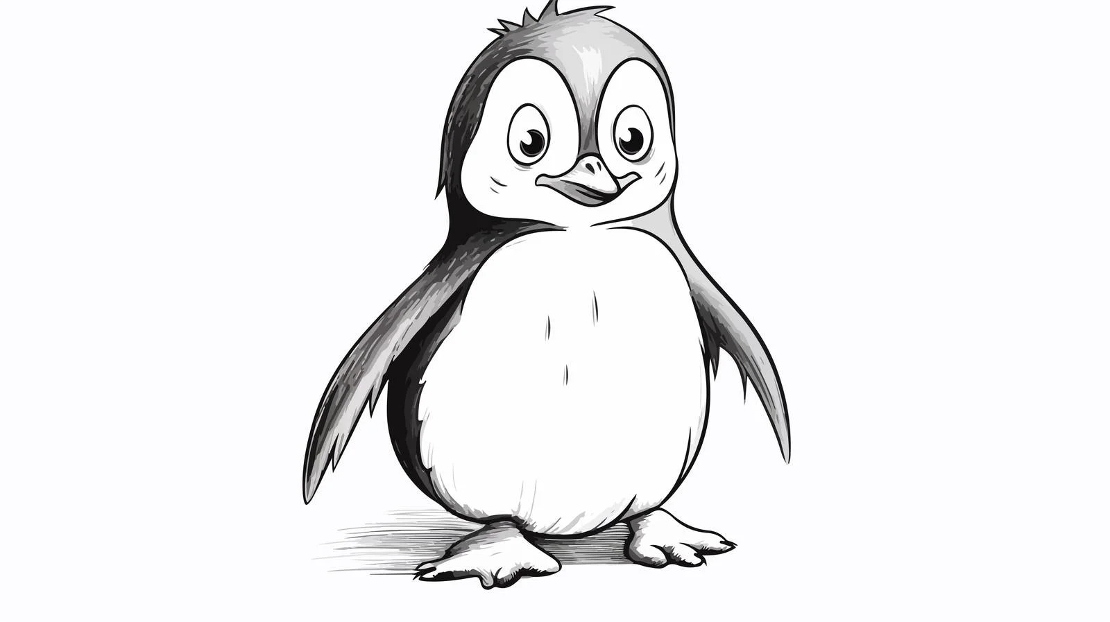 Quirky Penguin Vector Illustration — free download from Dotvec