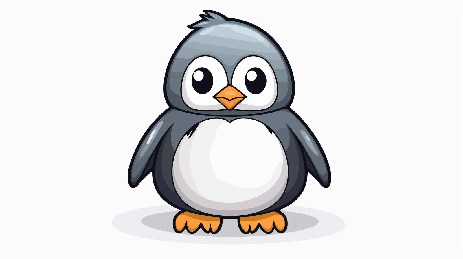 Playful Penguin Cartoon Vector Illustration — free download from Dotvec