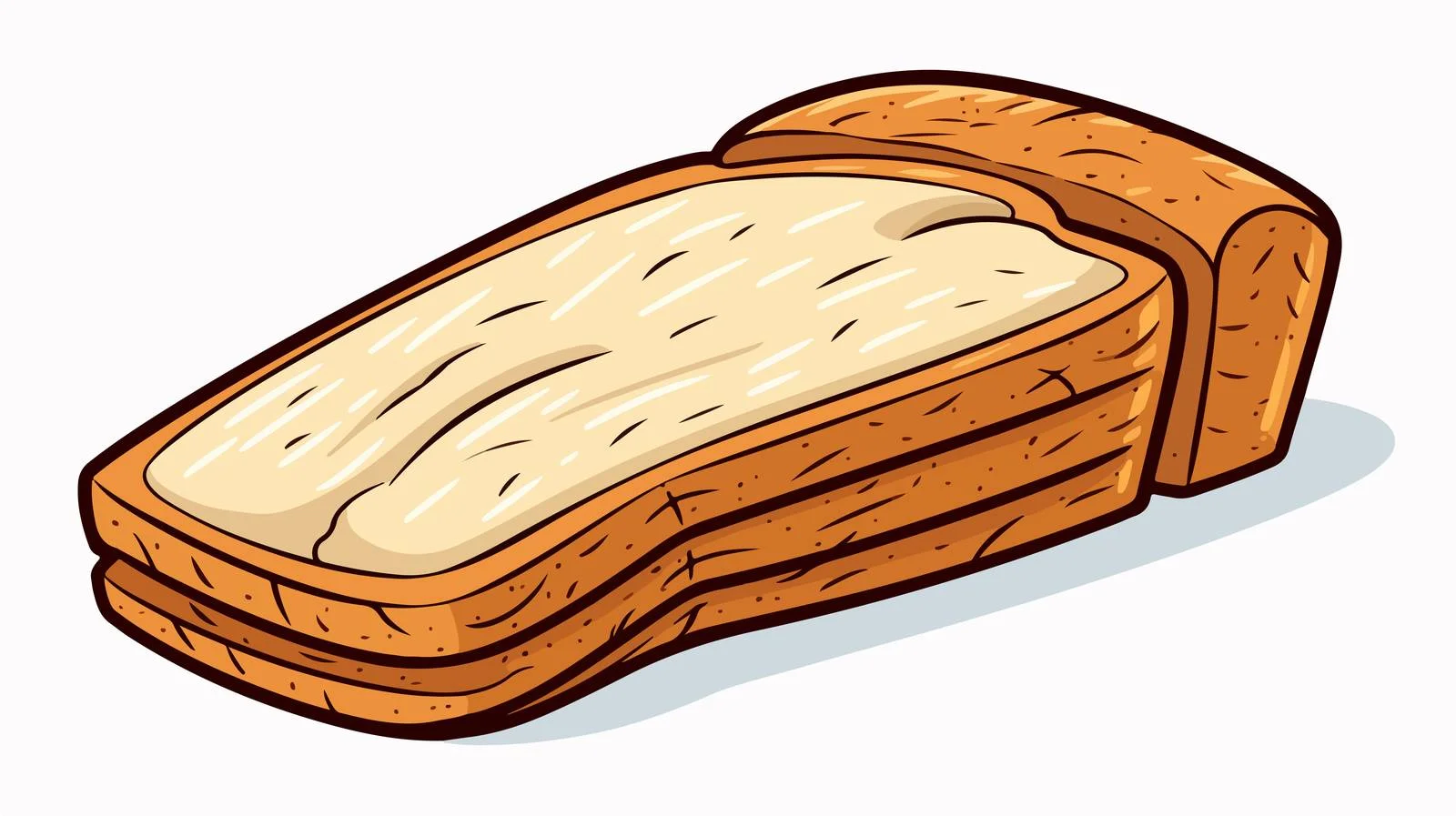 Quirky Cartoon Slice of Bread — free download from Dotvec