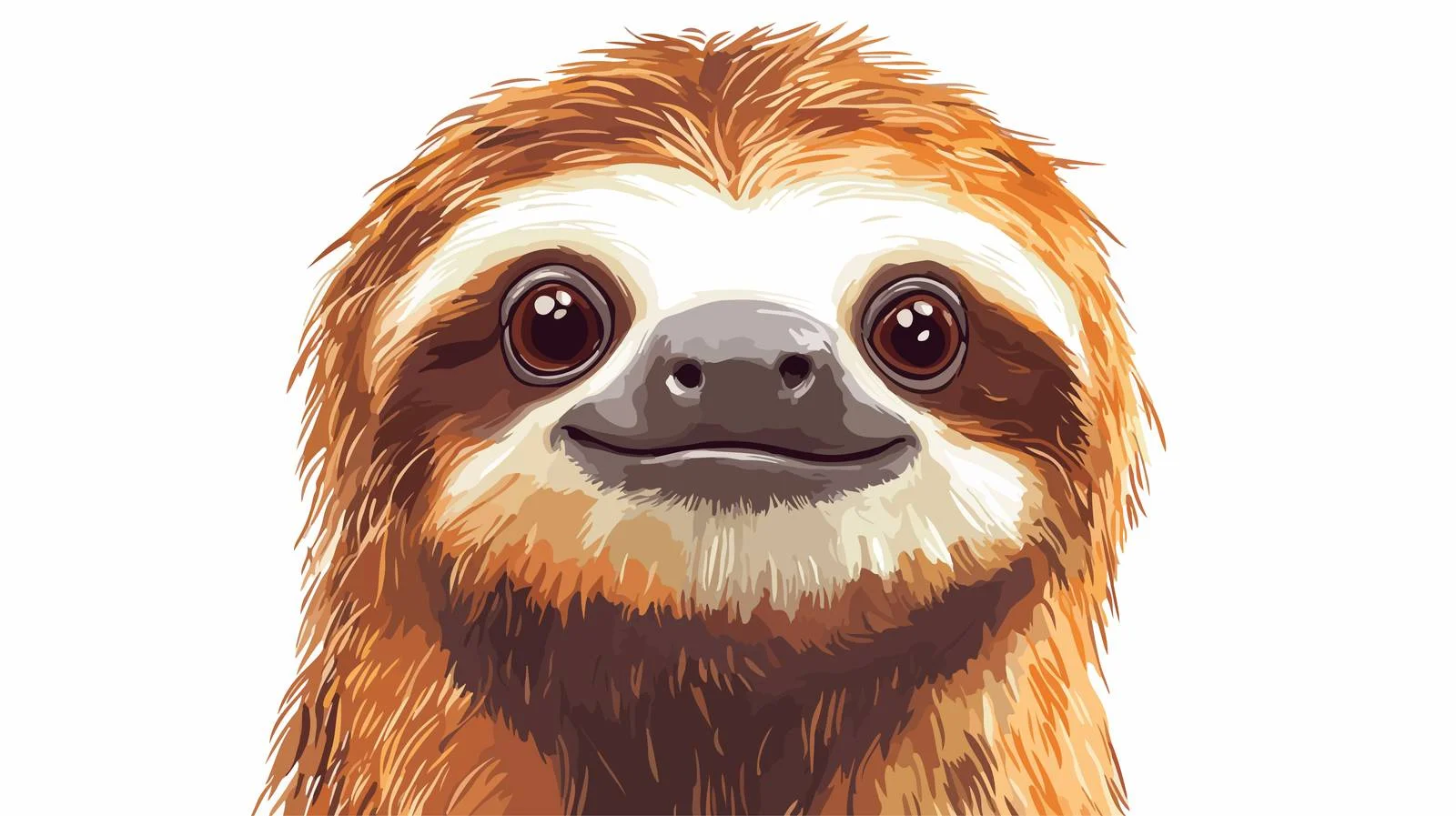 Quirky Cartoon Sloth Vector Illustration — free download from Dotvec