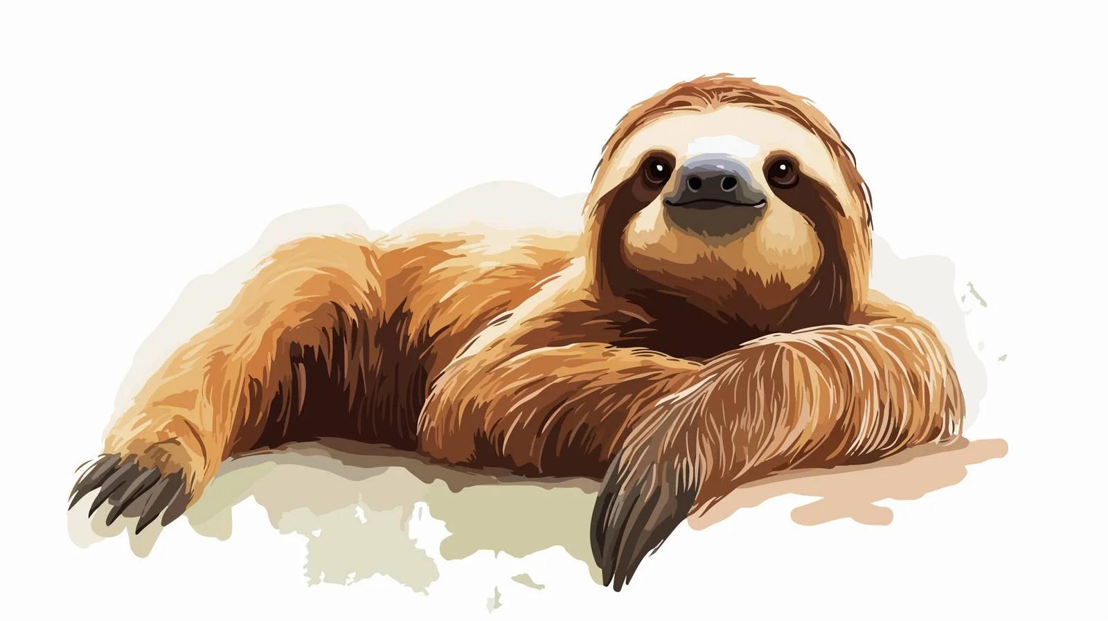 Quirky Cartoon Sloth Stock Vector Illustration — free download from Dotvec