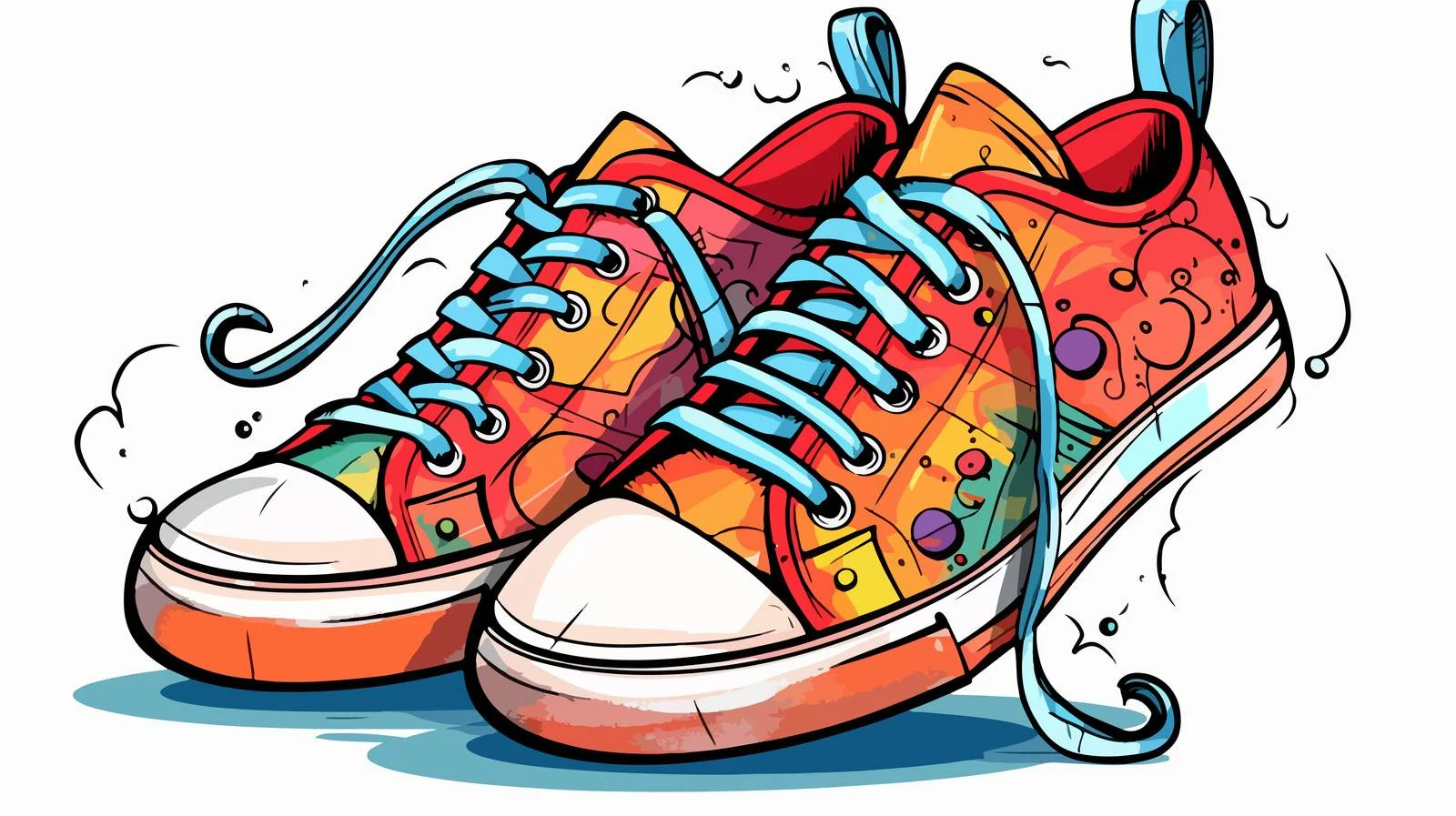 Quirky Cartoon Sneaker Illustration — free download from Dotvec