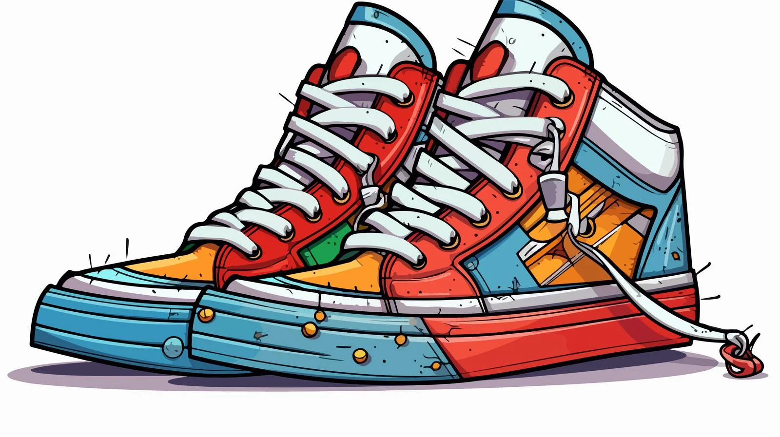Quirky Cartoon Sneaker Illustration — free download from Dotvec