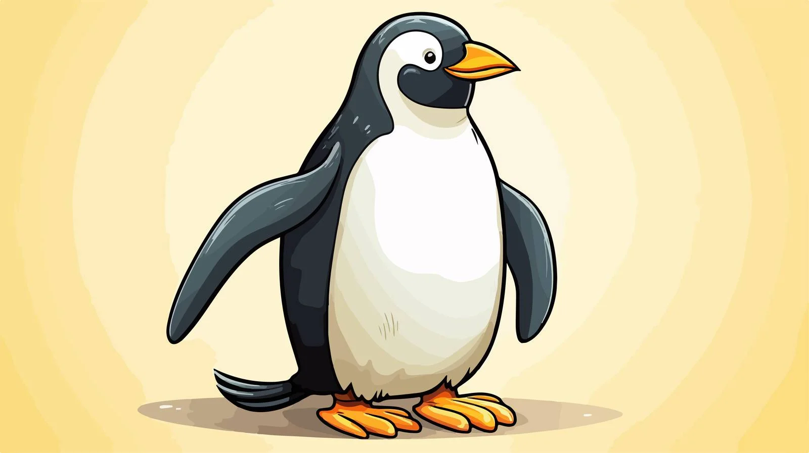 Charming Penguin Doodle Sketch — free download from Dotvec