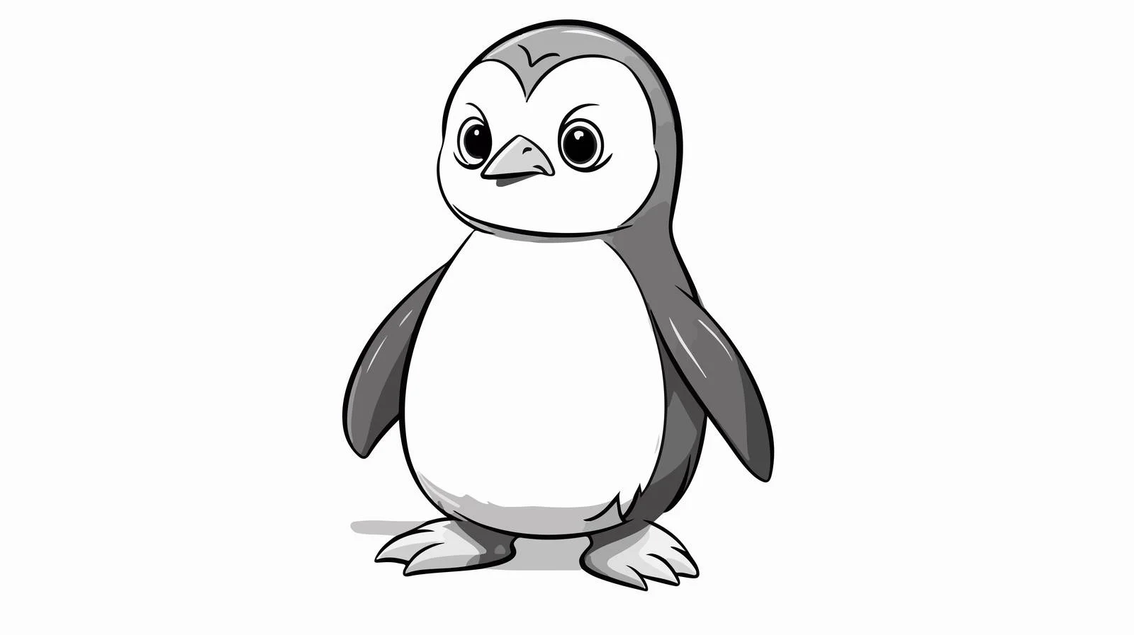 Charming Penguin Doodle — free download from Dotvec
