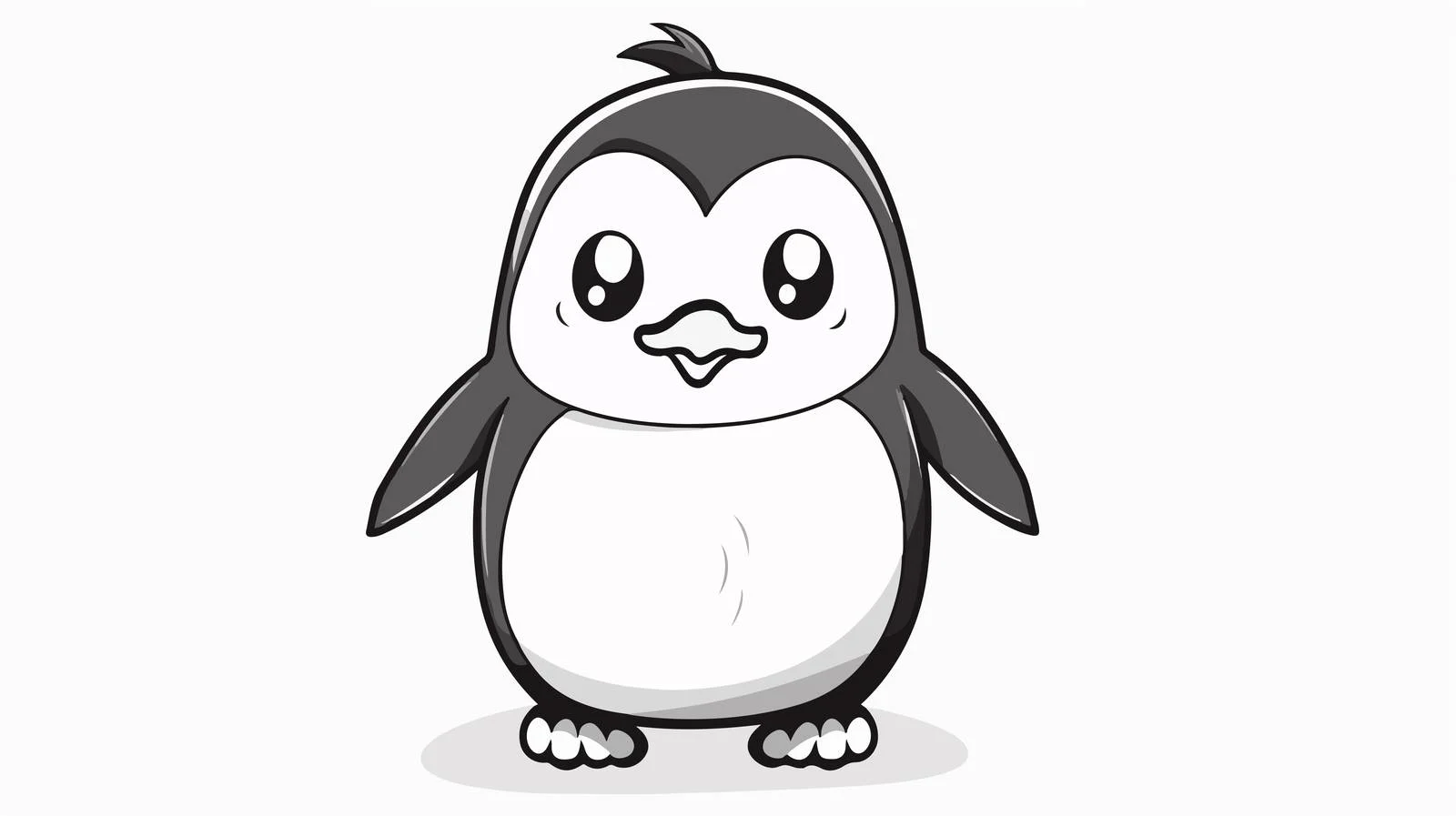 Adorable Penguin Doodle — free download from Dotvec