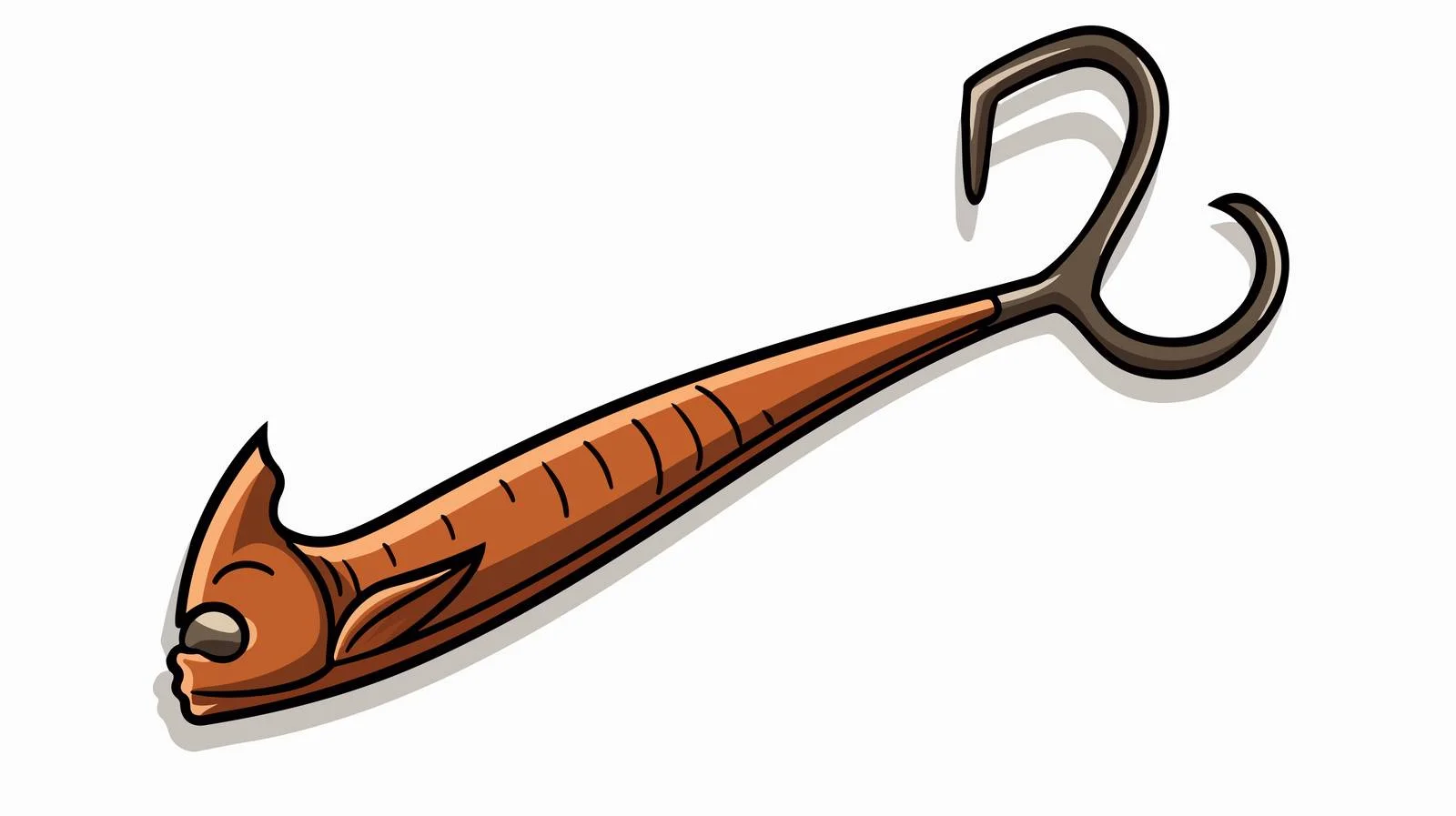 Vintage Fishing Hook Doodle Art – free hook image from Dotvec