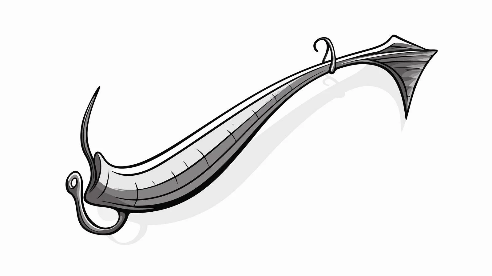 Retro Fishing Cartoon Doodle — free download from Dotvec