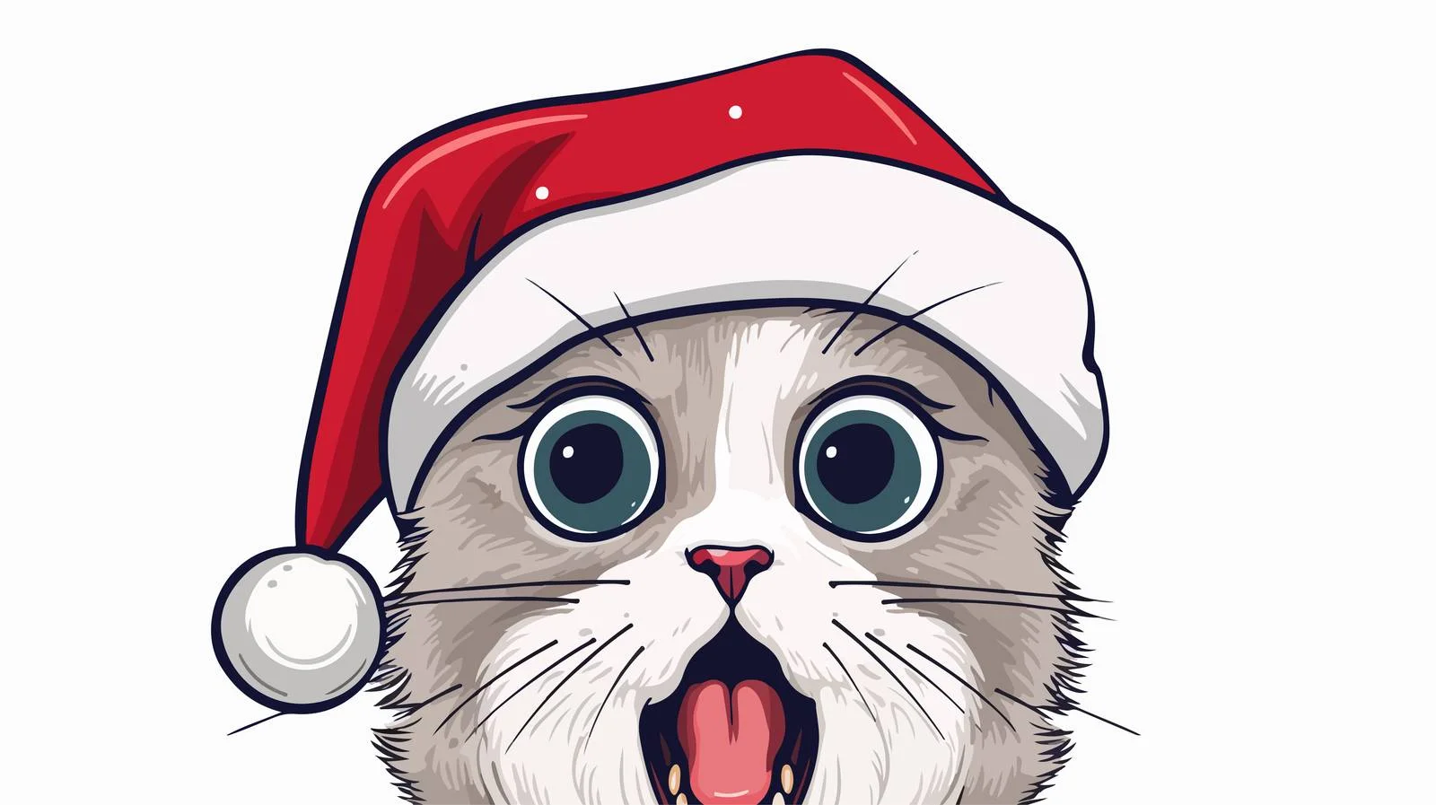 Surprised Cat Cartoon Illustration — free download from Dotvec