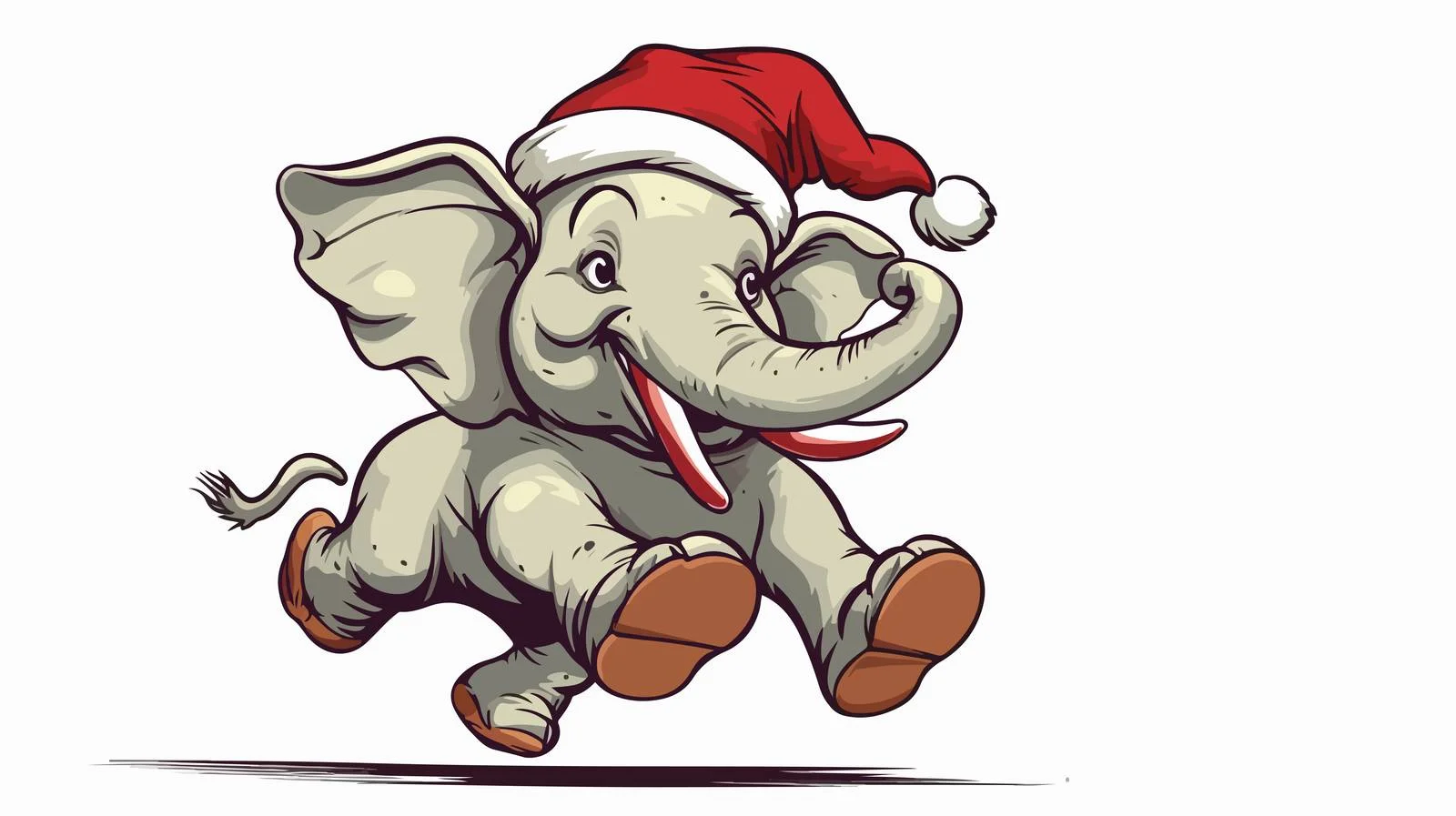 Uncertain Elephant Running — free download from Dotvec