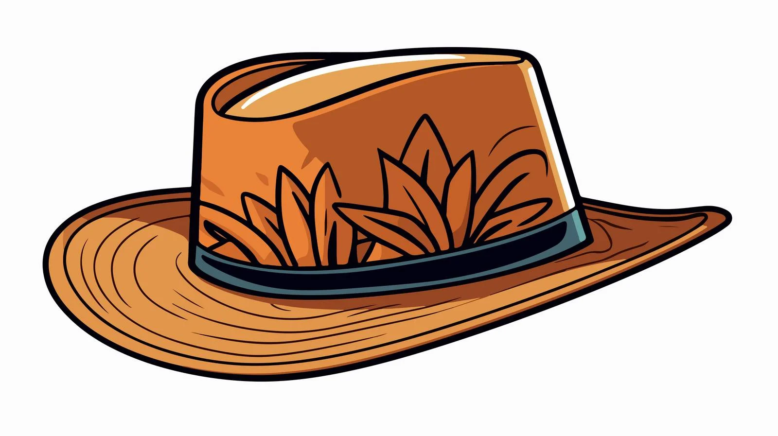 Hand-Drawn Cartoon Hat Sticker — free download from Dotvec