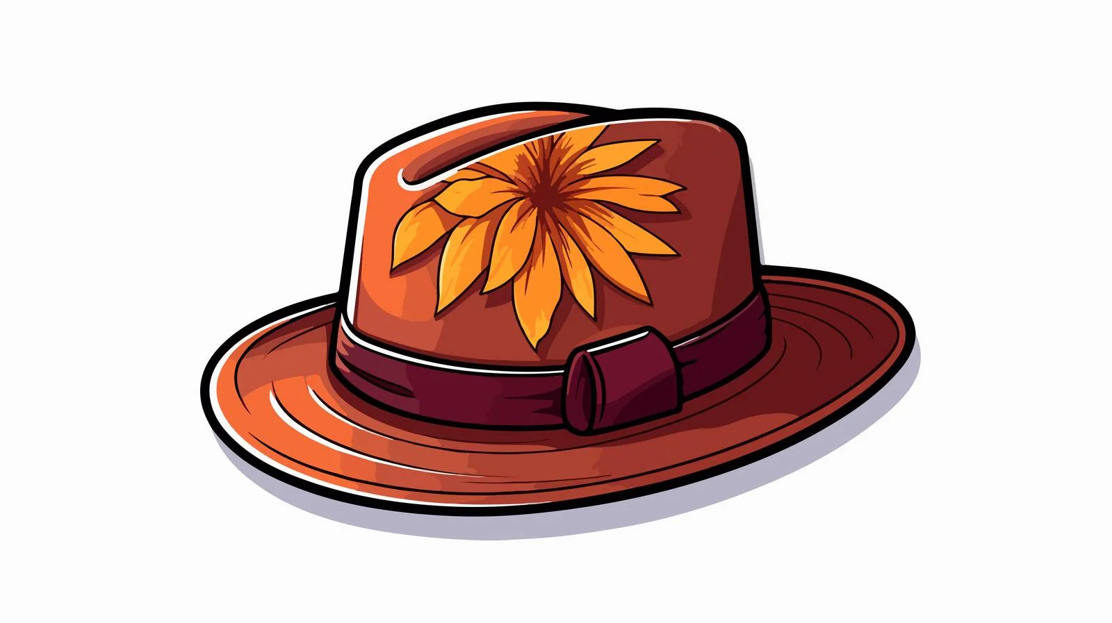 Hand-drawn Cartoon Hat Sticker — free download from Dotvec