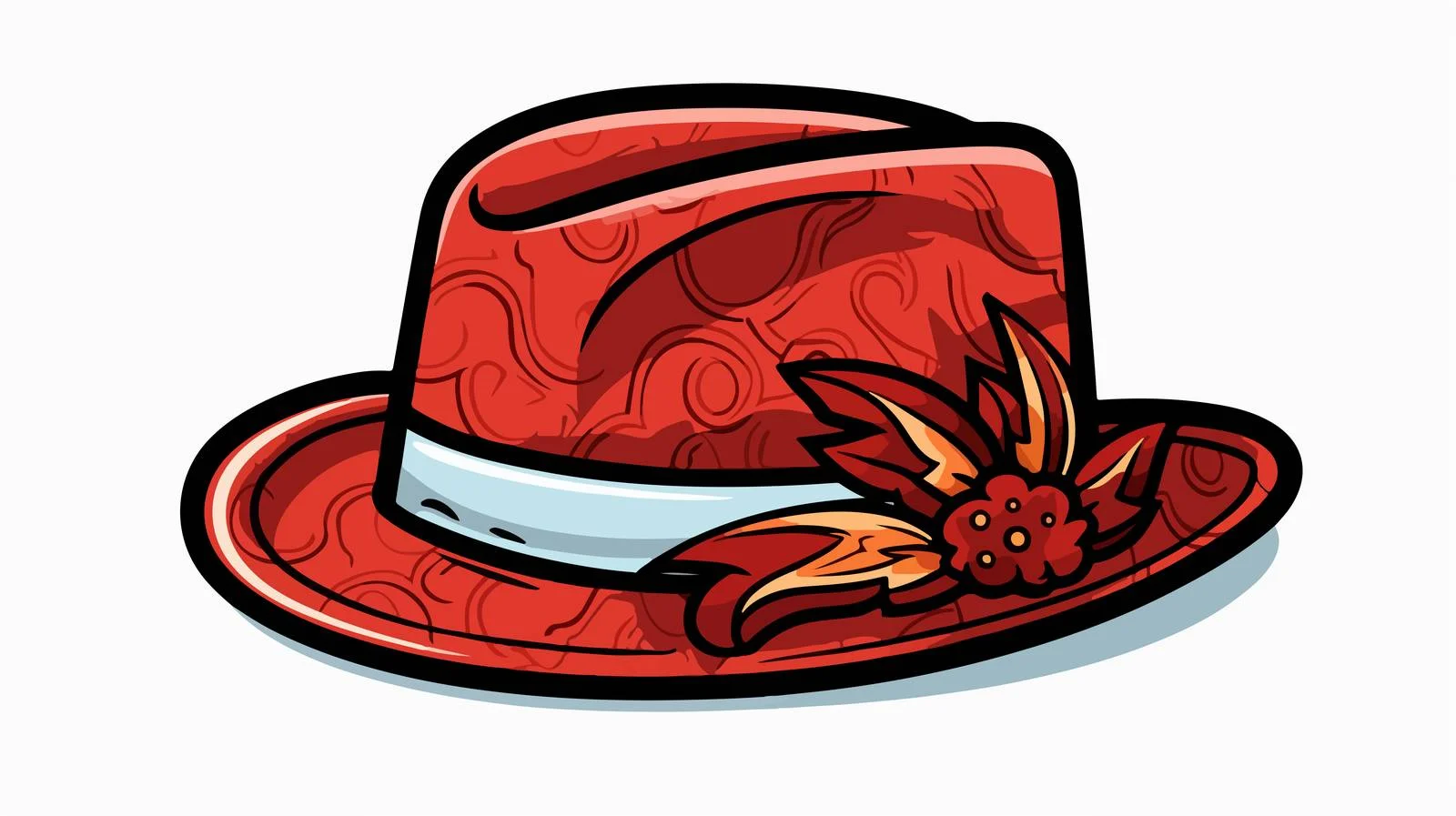 Hand-Drawn Cartoon Hat Sticker — free download from Dotvec