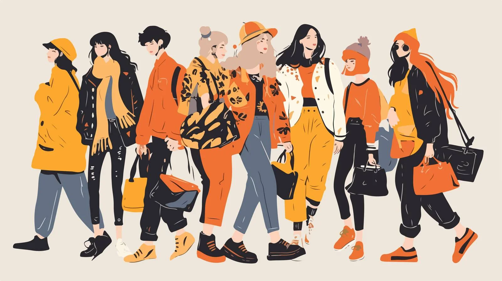 Chic Young Individuals in Urban Setting — free download from Dotvec