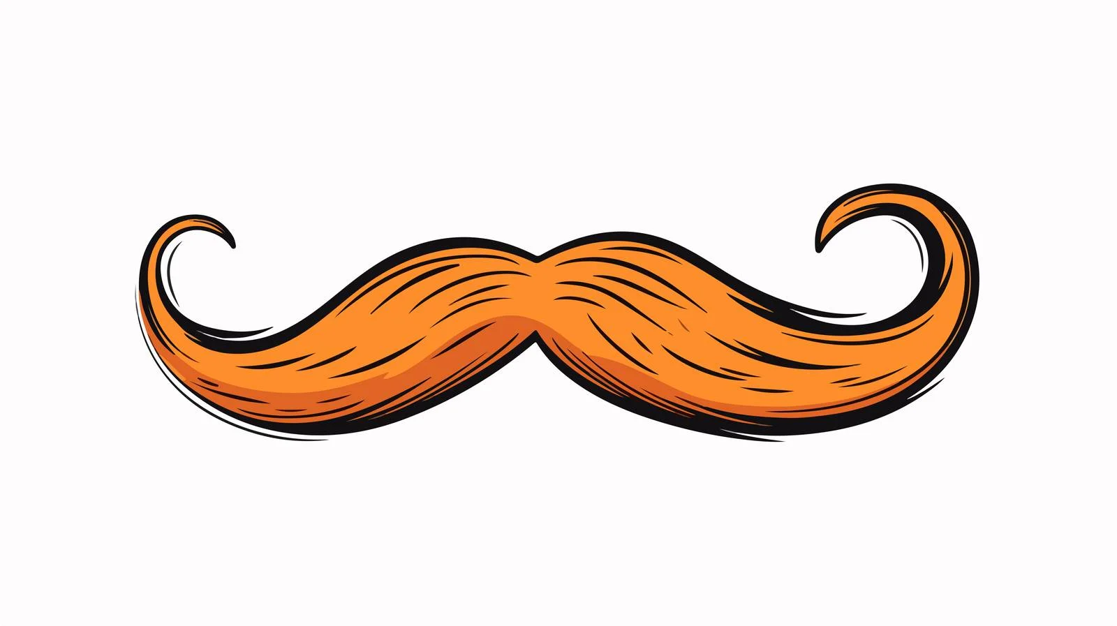 Quirky Mustache Doodle Illustration — free download from Dotvec