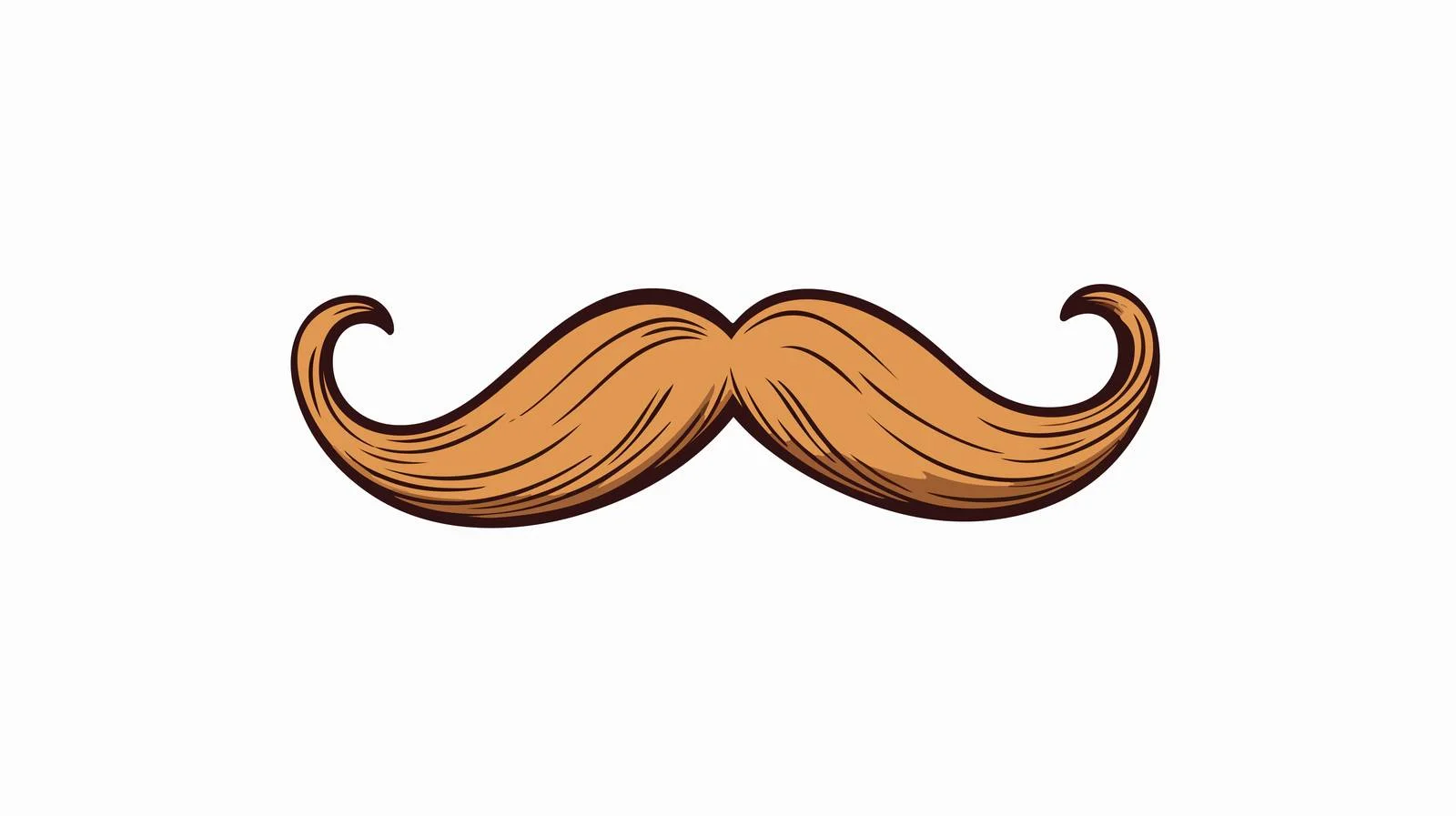 Cartoon Man's Mustache Doodle — free download from Dotvec