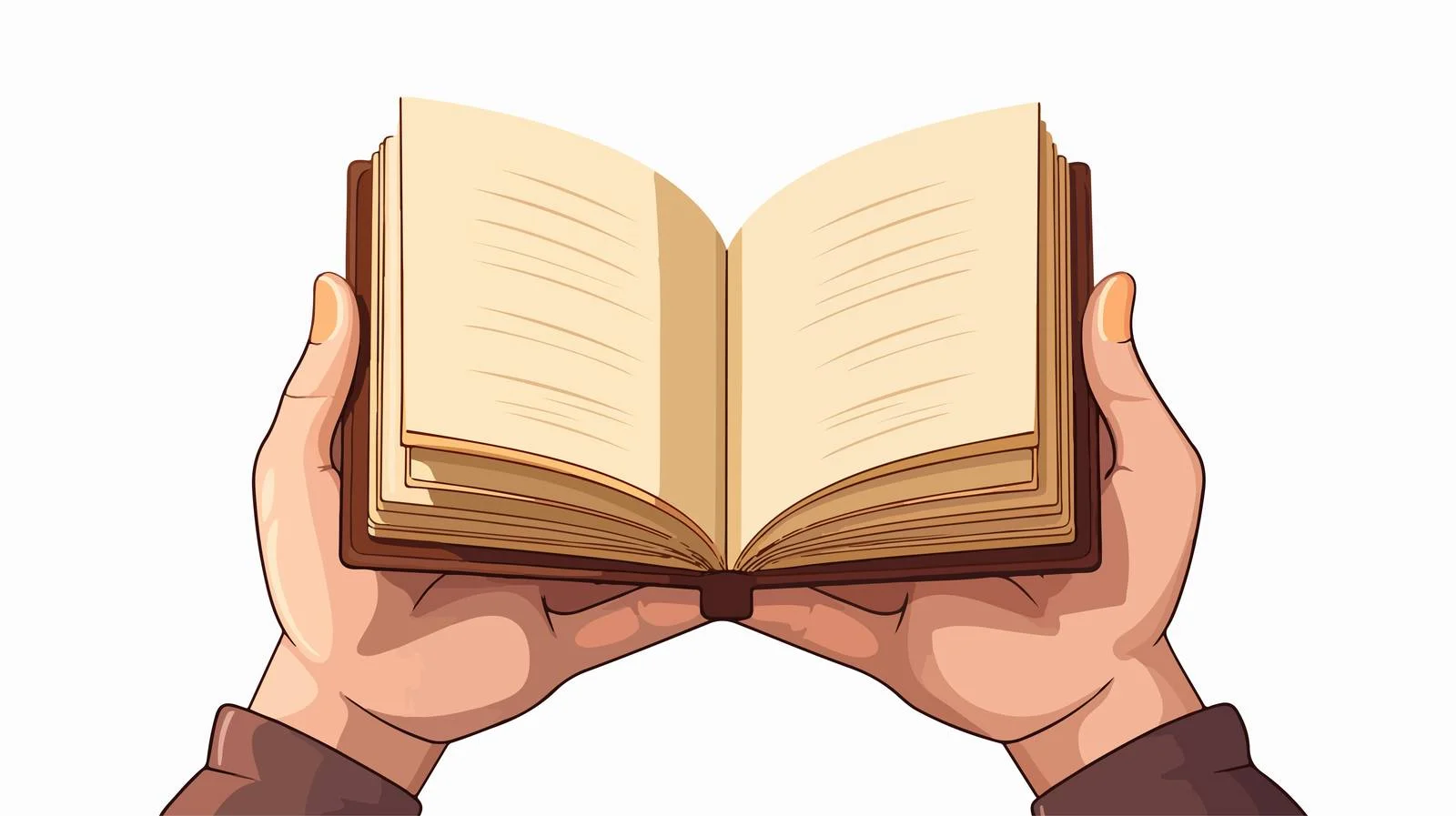 Elegant Hand Holding Open Book — free download from Dotvec