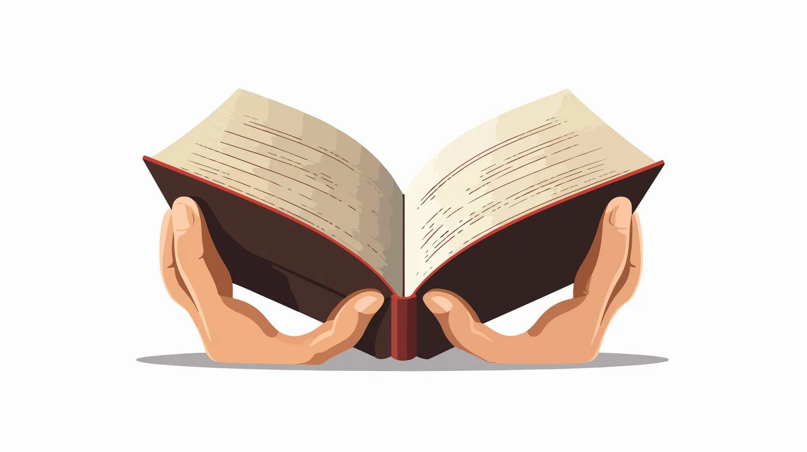 Elegant Hand Holding Open Book — free download from Dotvec