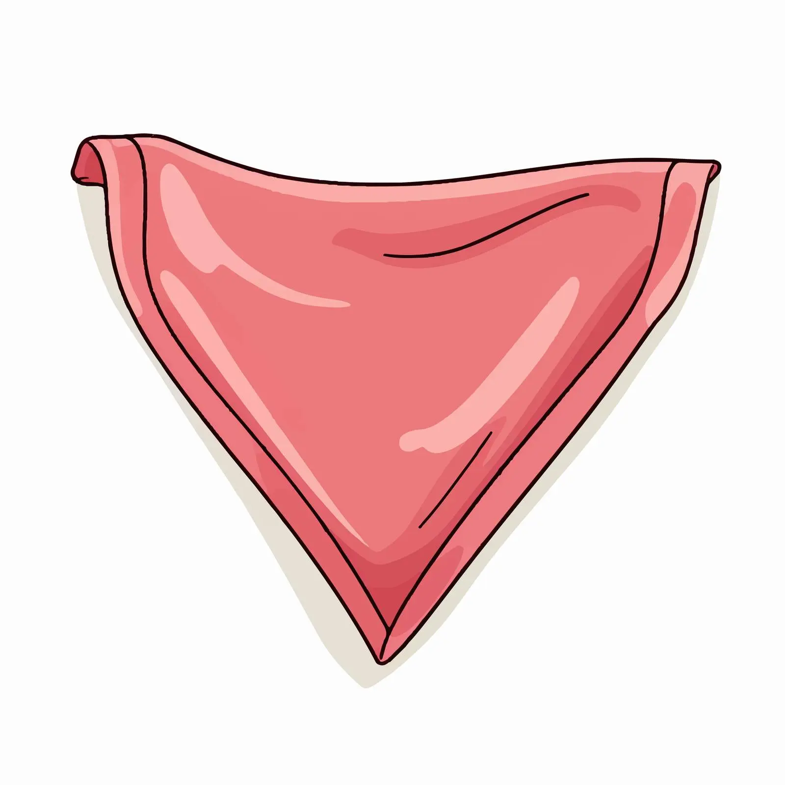 Handkerchief Line Vector Illustration on White Background – free handkerchief image from Dotvec