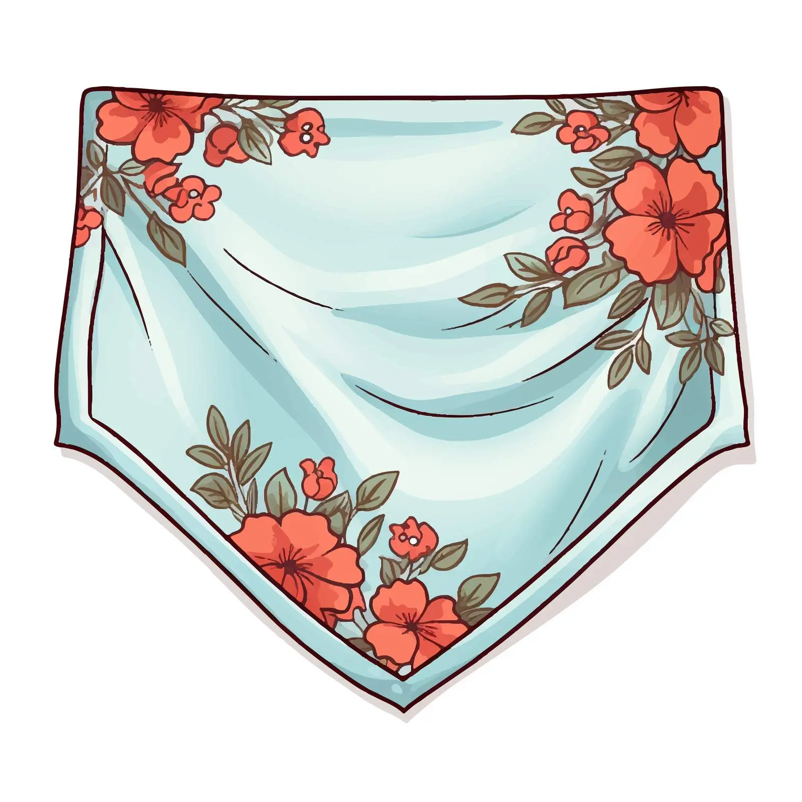 Vector Handkerchief Illustration on White Background – free handkerchief image from Dotvec