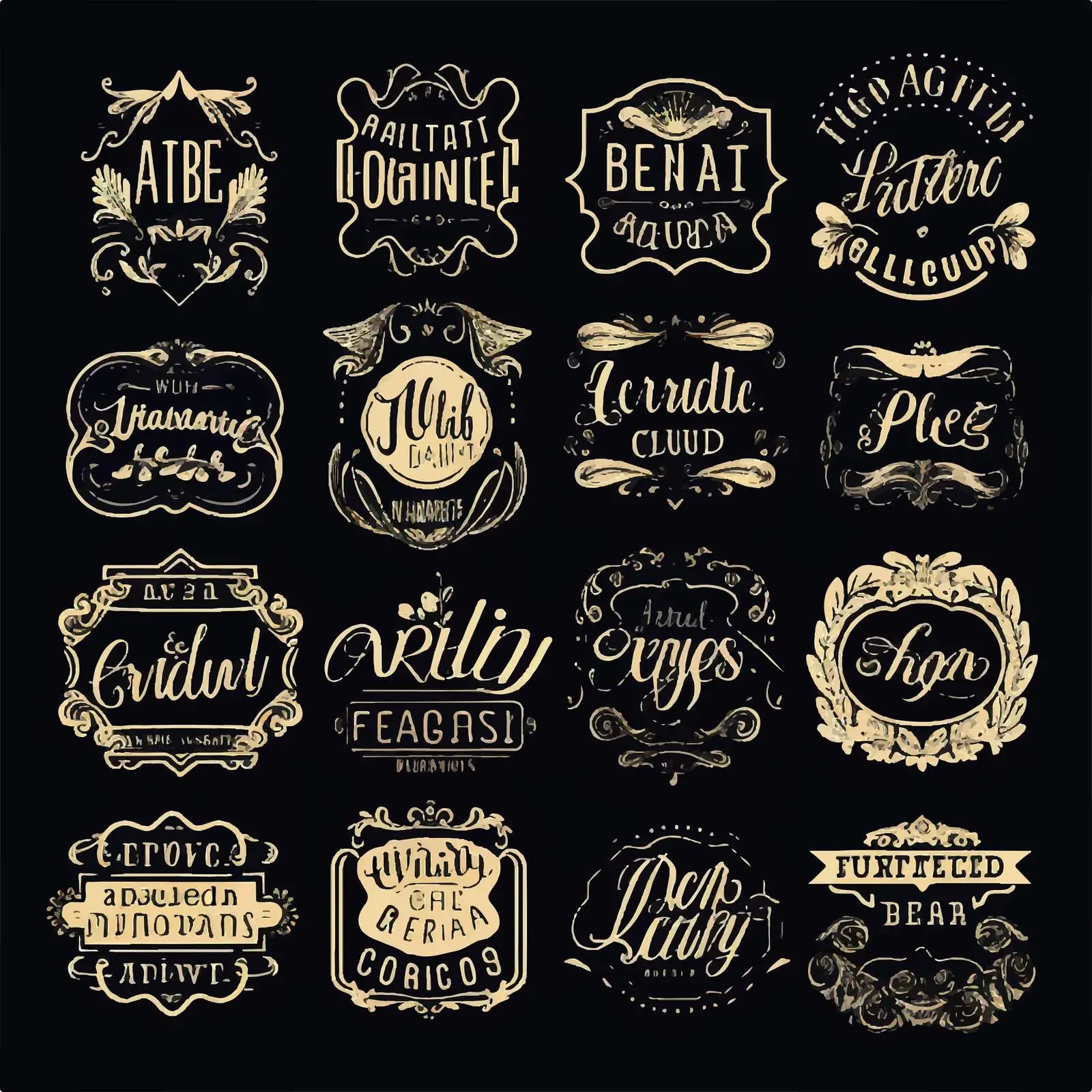 Handmade Cartoon Label Lettering Set — free download from Dotvec