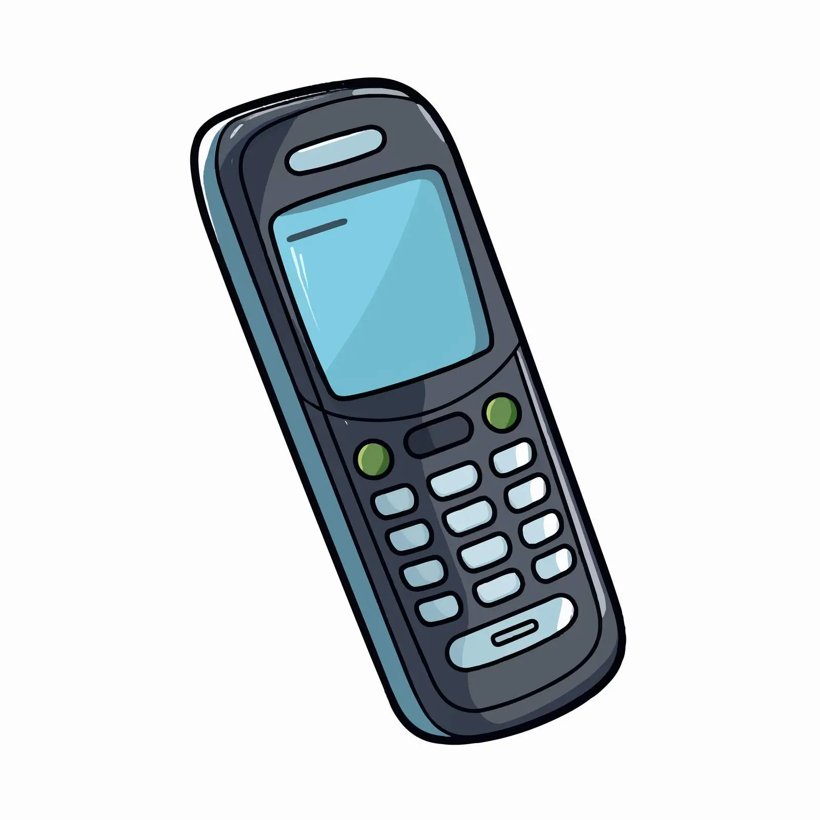 Colorful Cartoon Handphone Vector Illustration — free download from Dotvec