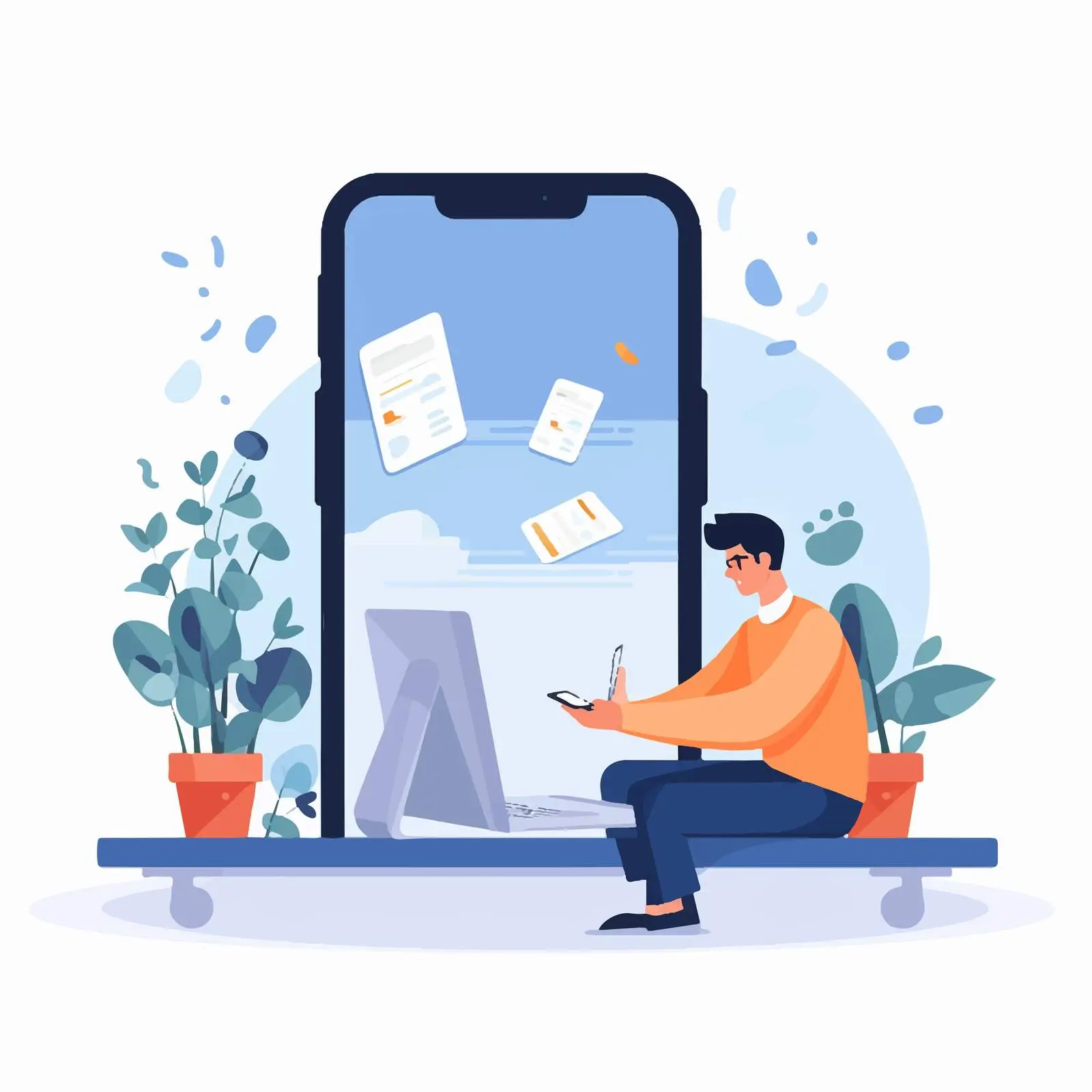 Deleting Social Network Profile Illustration – free data protection image from Dotvec