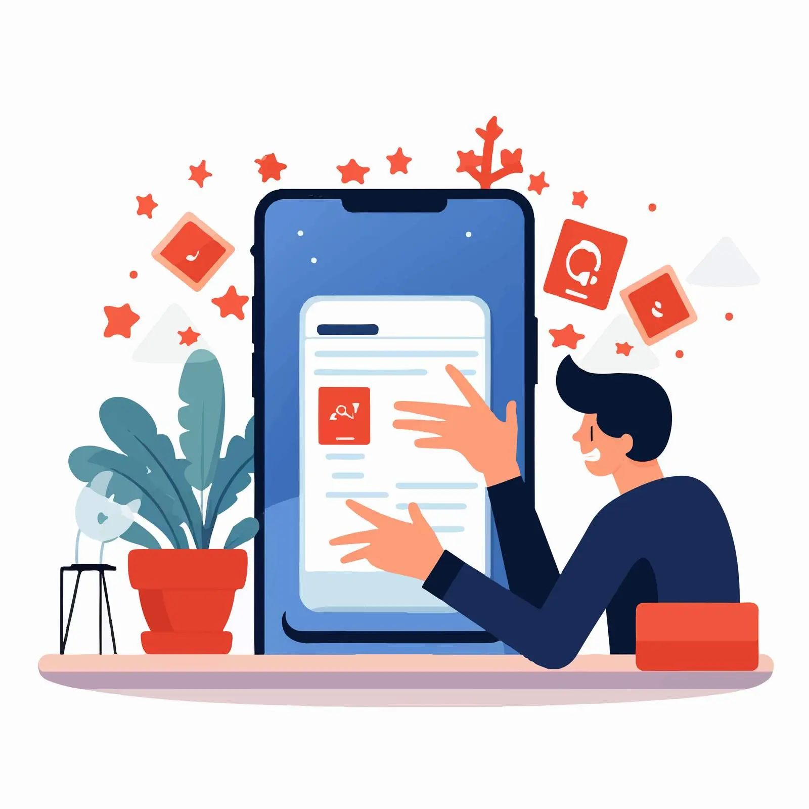 Deleting Social Media Account Illustration – free data protection image from Dotvec