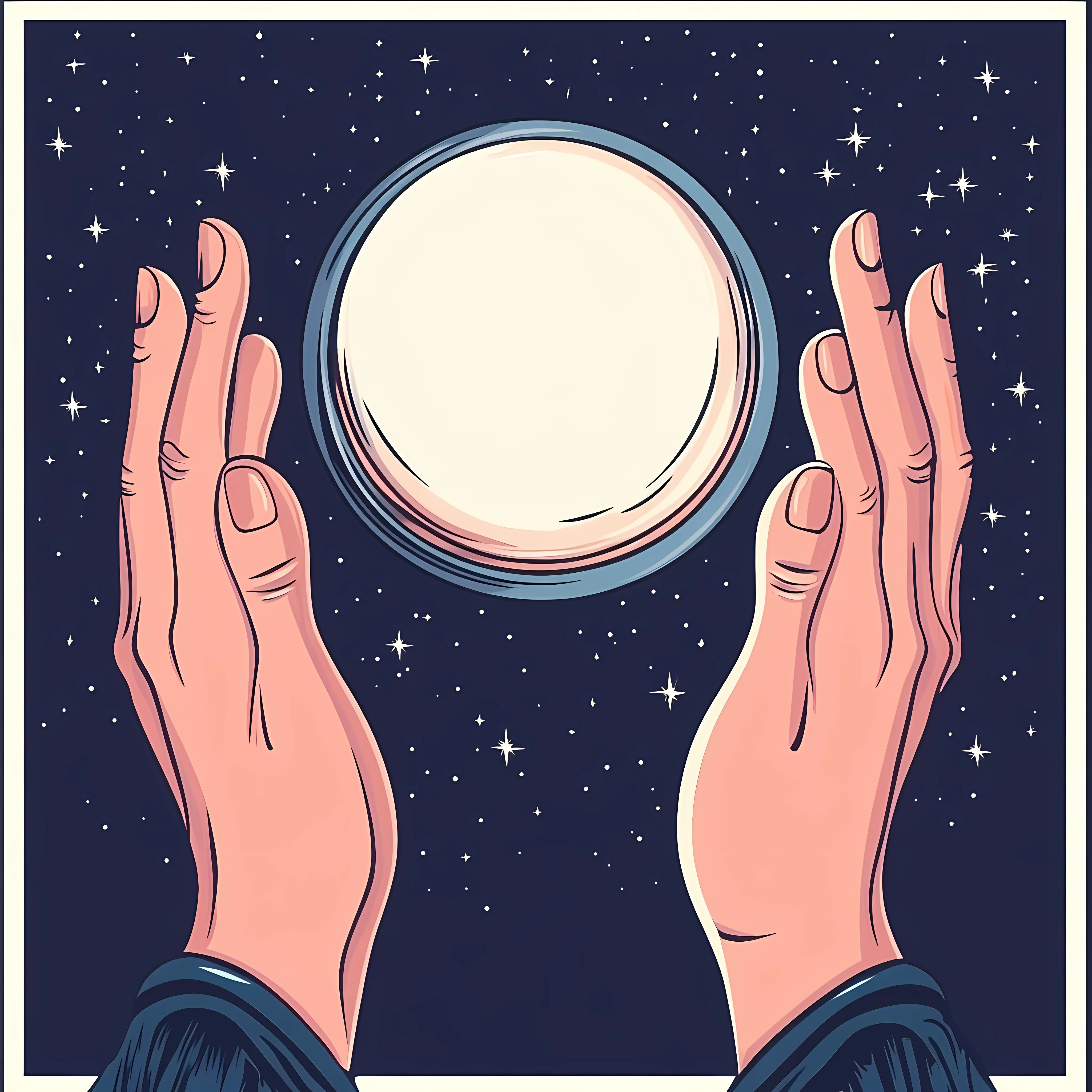 Hands Fortune Teller with Crystal Ball Illustration — free download from Dotvec