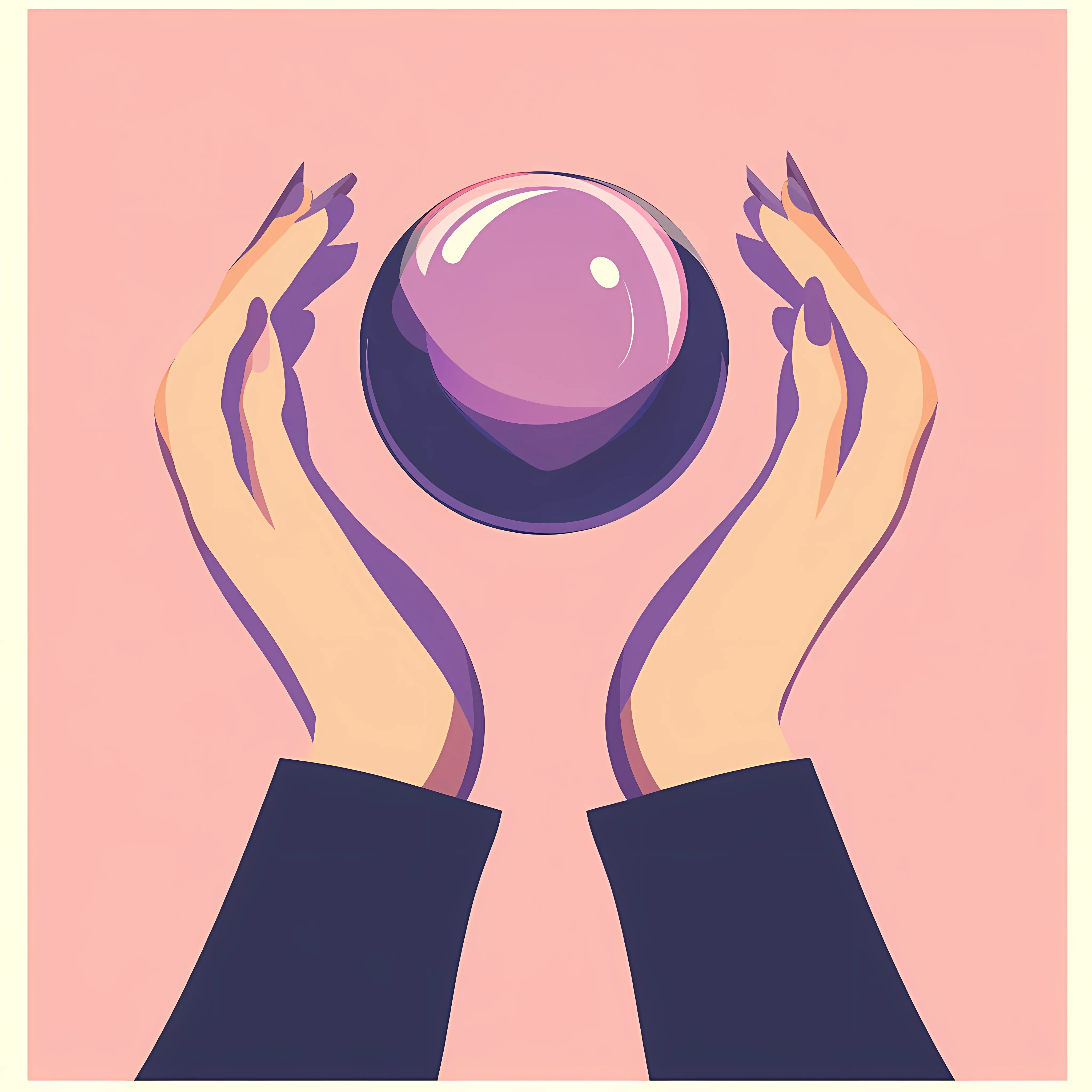 Fortune Teller Hands with Crystal Ball Vector — free download from Dotvec