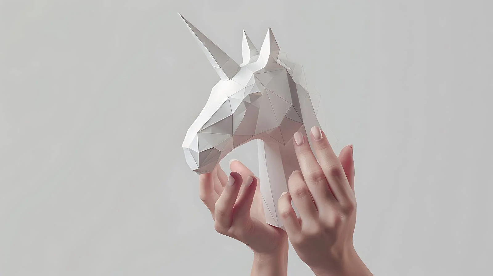 3D Papercraft Unicorn Model in Hands — free download from Dotvec