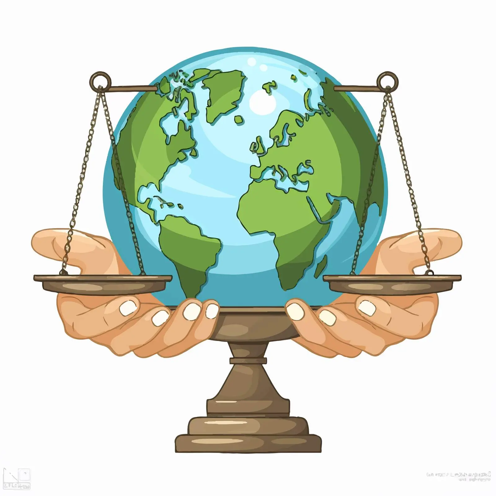 Balance of Earth on Scale Vector Illustration – free earth sciences image from Dotvec