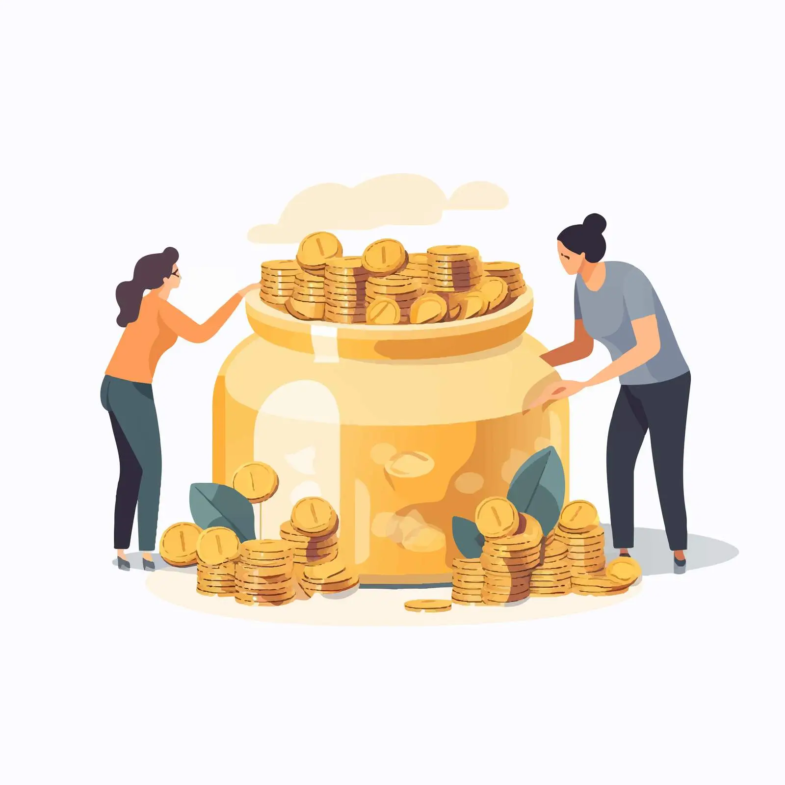 Hands Putting Coins into Money Box – free saving money image from Dotvec