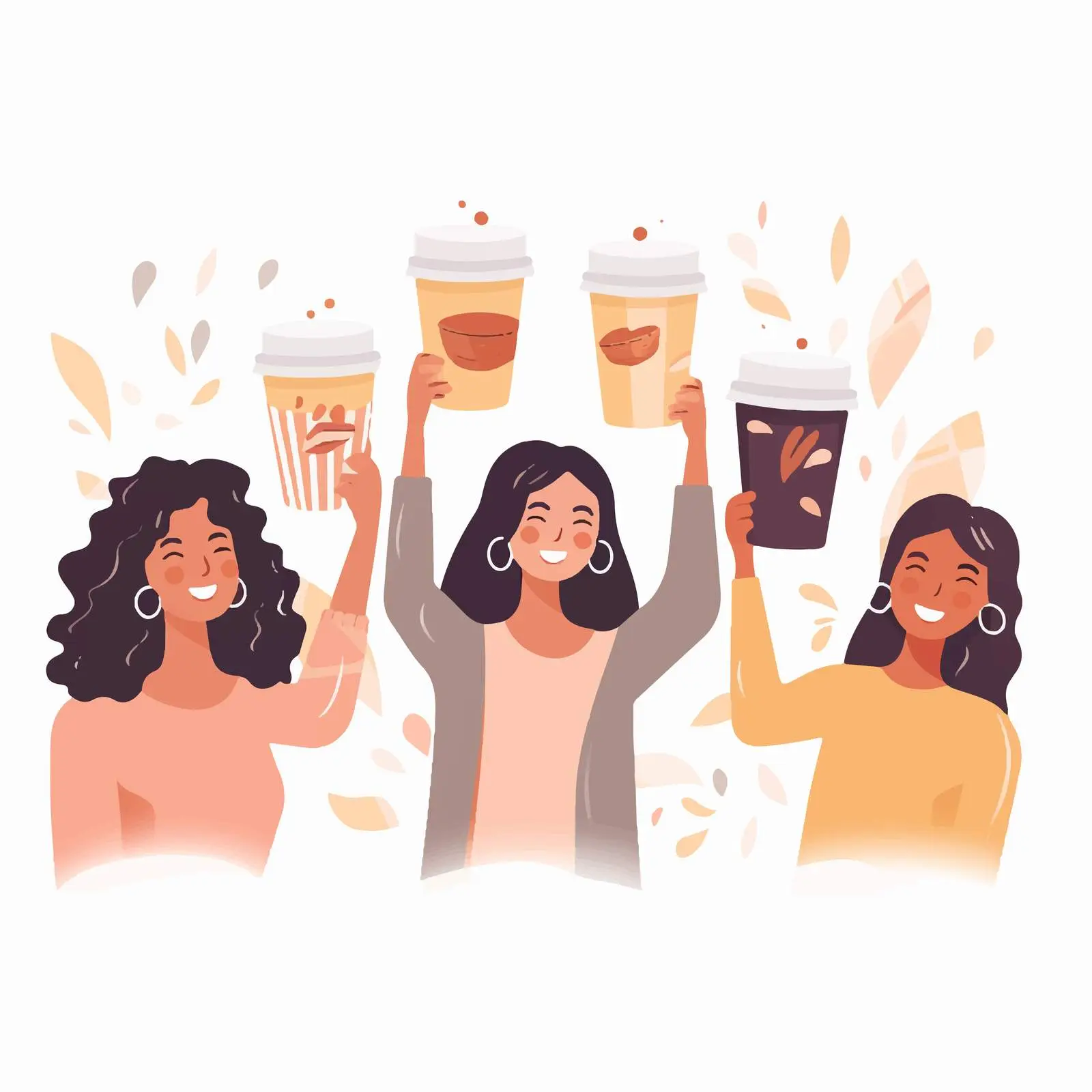 Hands Holding Takeaway Coffee Paper Cups — free download from Dotvec