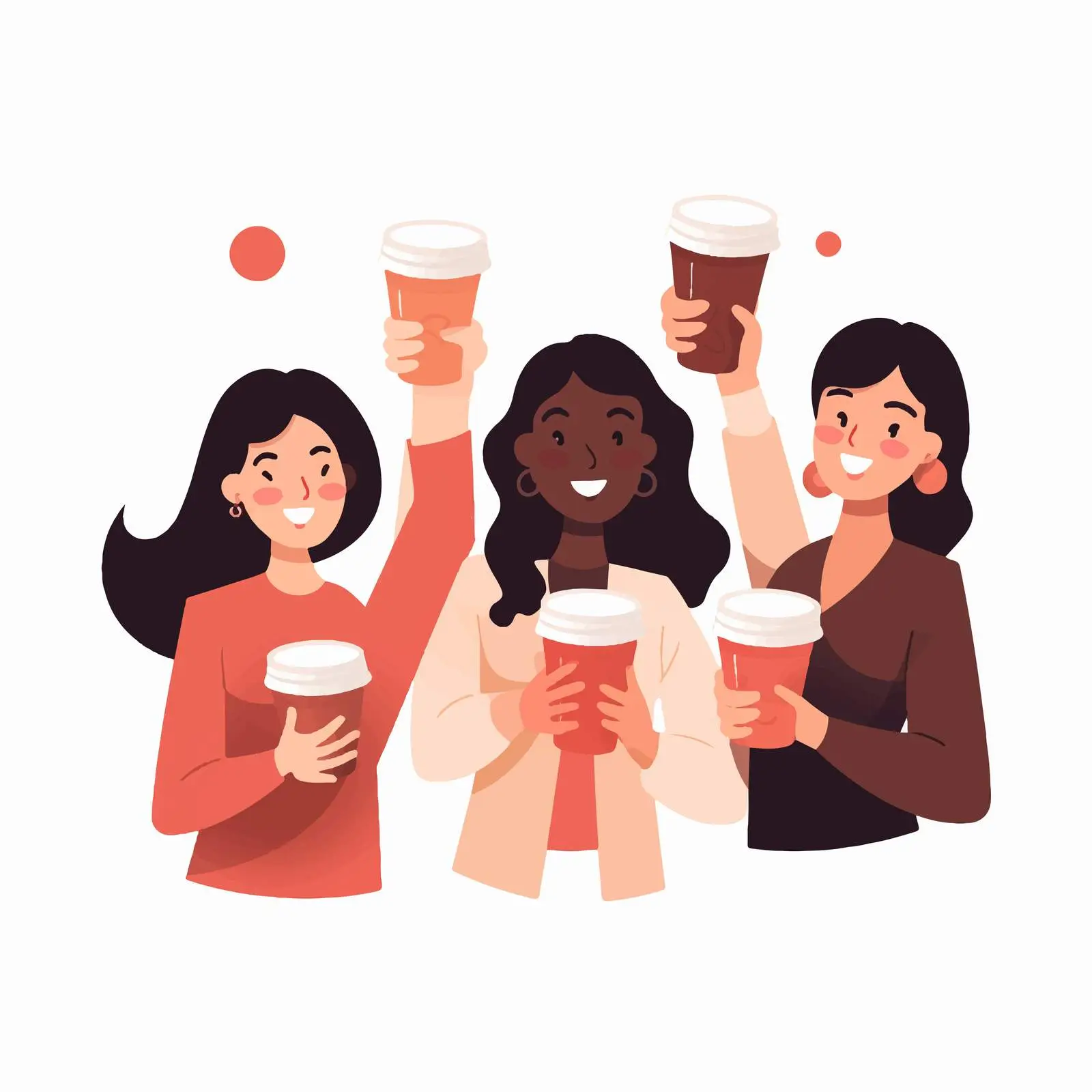 Hands Holding Takeaway Coffee and Tea Cups — free download from Dotvec