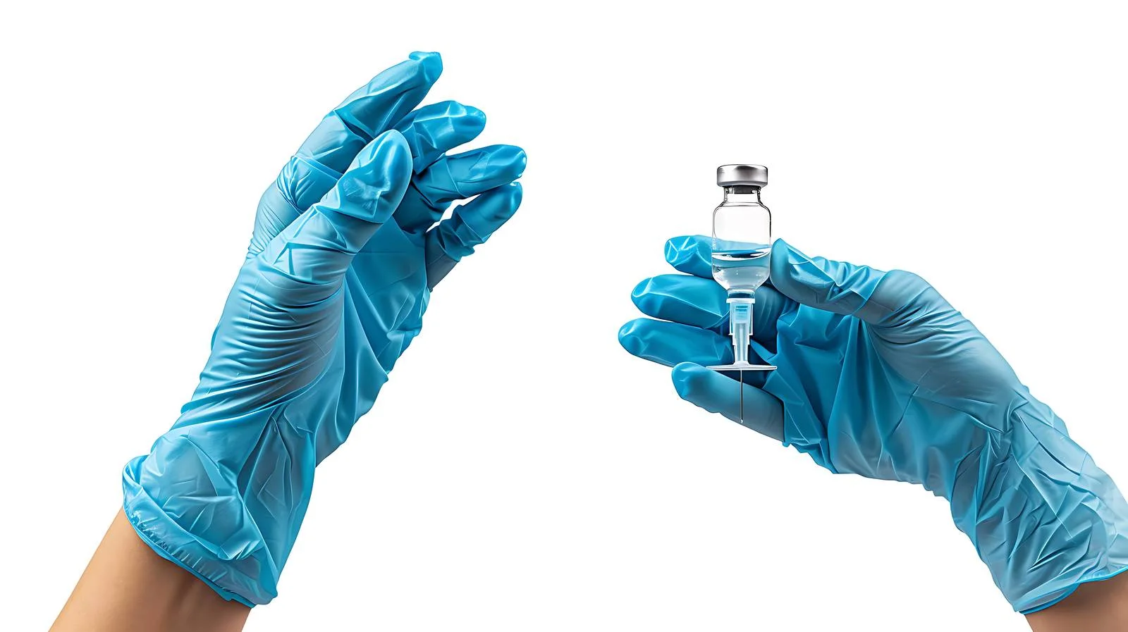 Vaccination Procedure with Blue Latex Gloves — free download from Dotvec