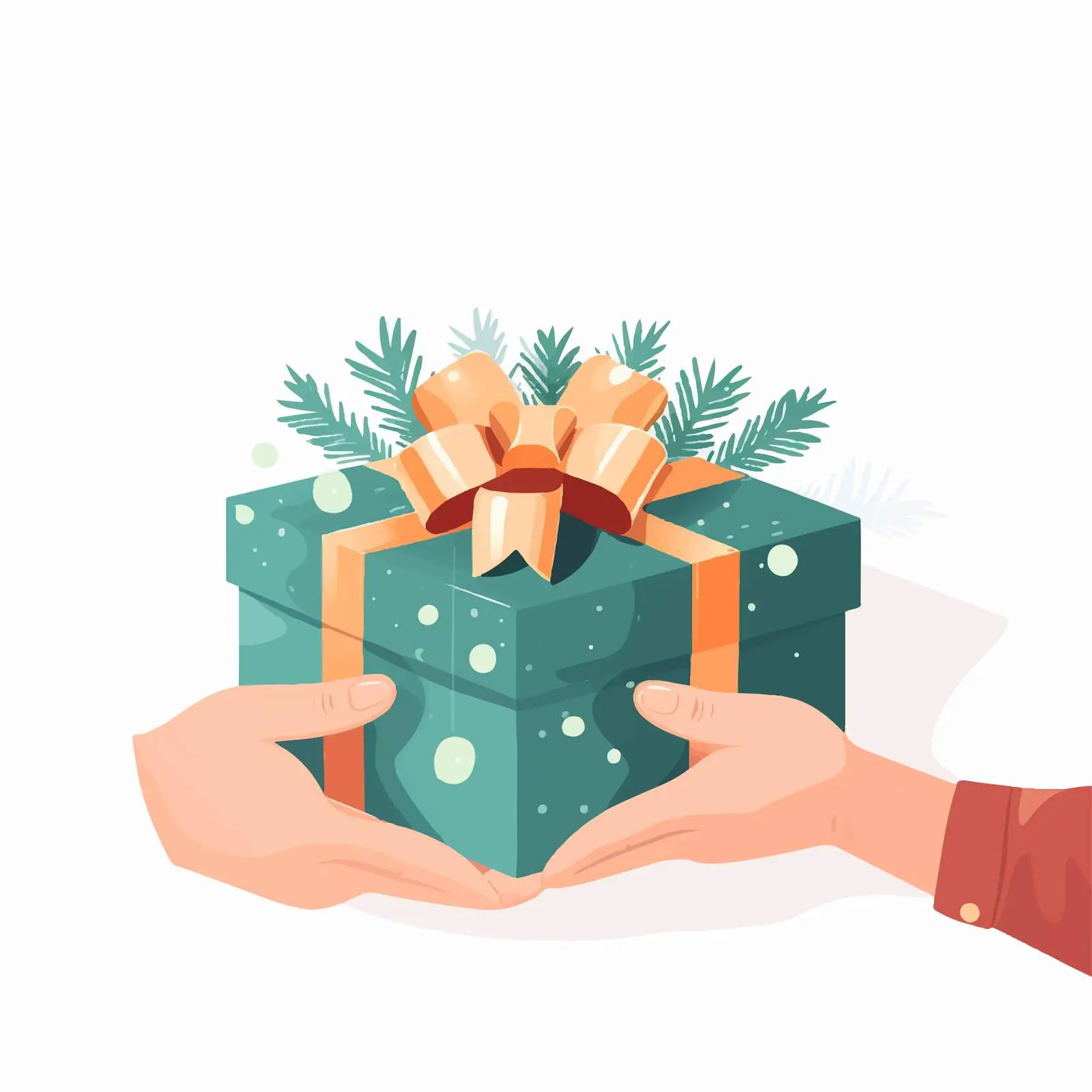 Hands Opening Christmas Gift Box Unpacking Surprise – free opening image from Dotvec