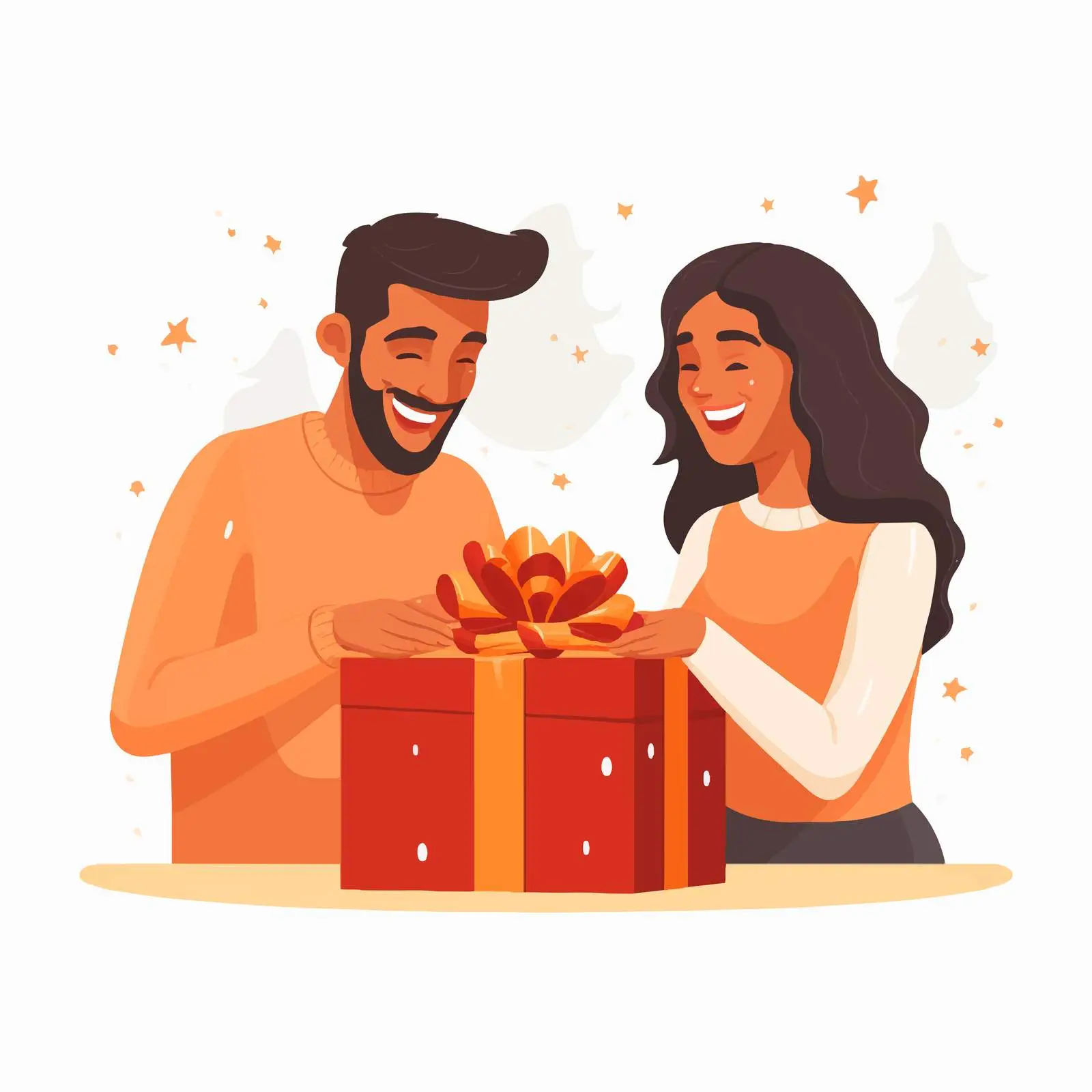 Hands Unpacking Christmas Gift Present Box — free download from Dotvec