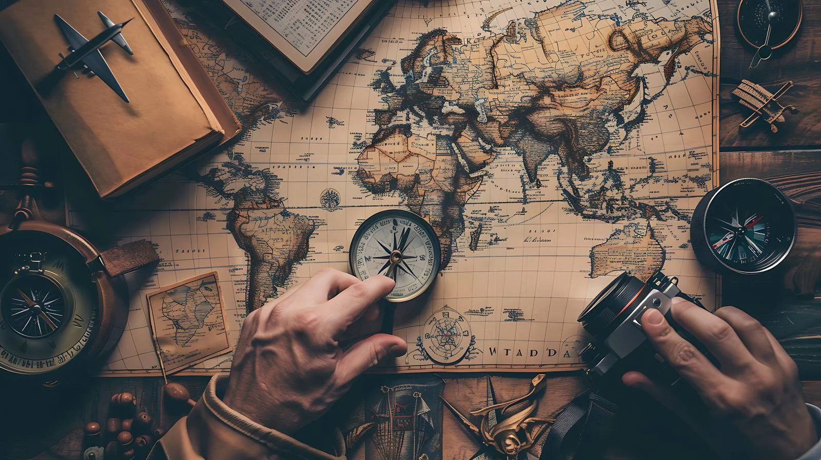 Aviation Map Presentation with Model Airplane — free download from Dotvec