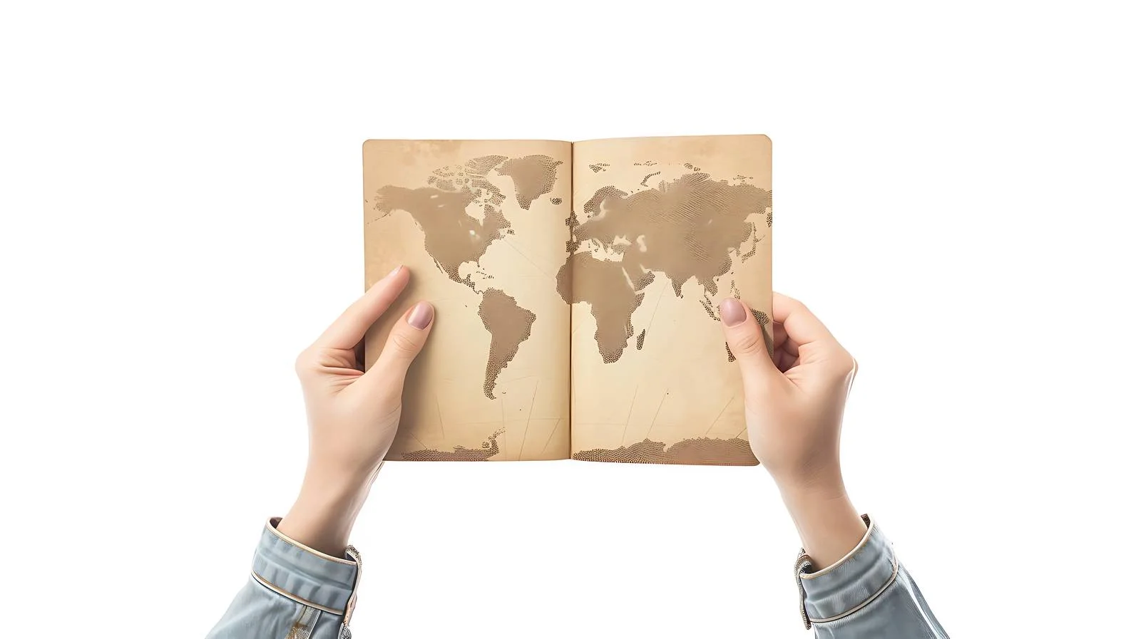 Global Travel Passport Display Above Map — free download from Dotvec