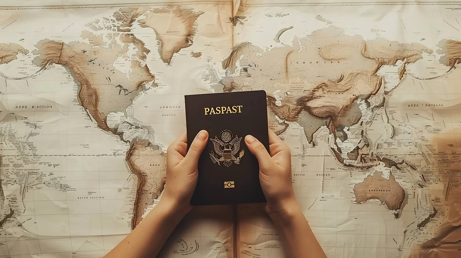 Travel Essentials Displayed by Hands — free download from Dotvec