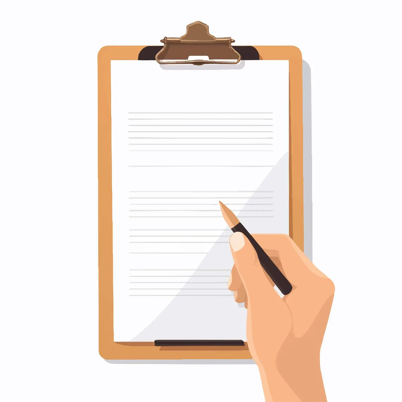 Vector Illustration of Hands Holding Clipboard — free download from Dotvec